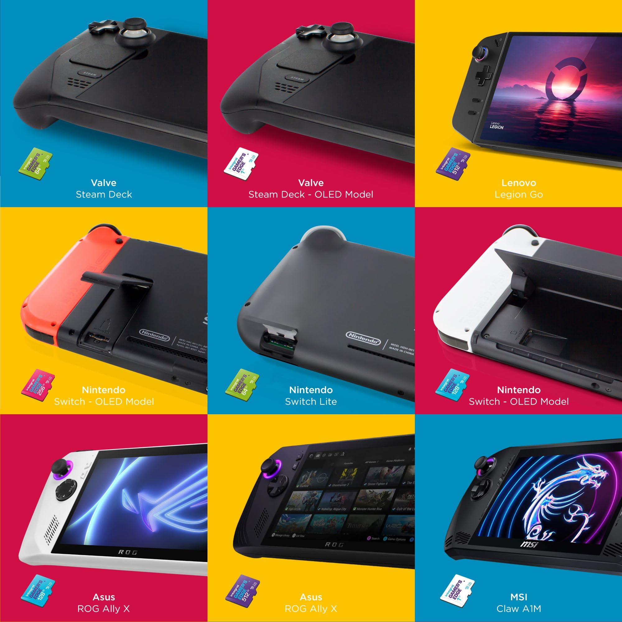 Integral 1TB Gamer's Edge Micro SD Card for the Nintendo Switch 1, Switch Lite, Switch OLED & Valve Steam Deck consoles - Load & Save Games Fast, DLC & Save Data, Quick Gaming Storage Memory Card — view 6