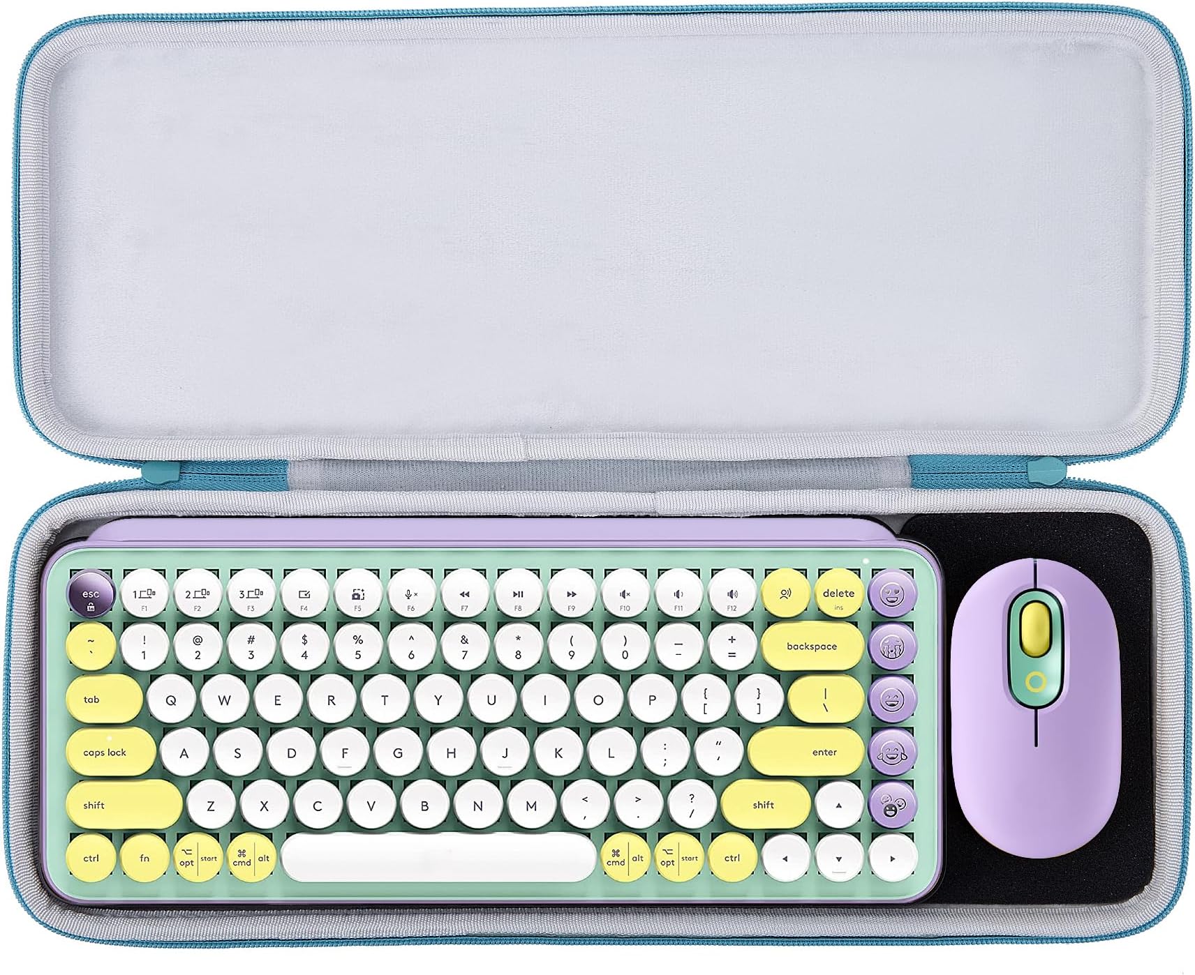 Aenllosi Hard Carrying Case Compatible with Logitech POP ICON Combo/POP Keys Mechanical Wireless Keyboard (Purple)(Case Only)