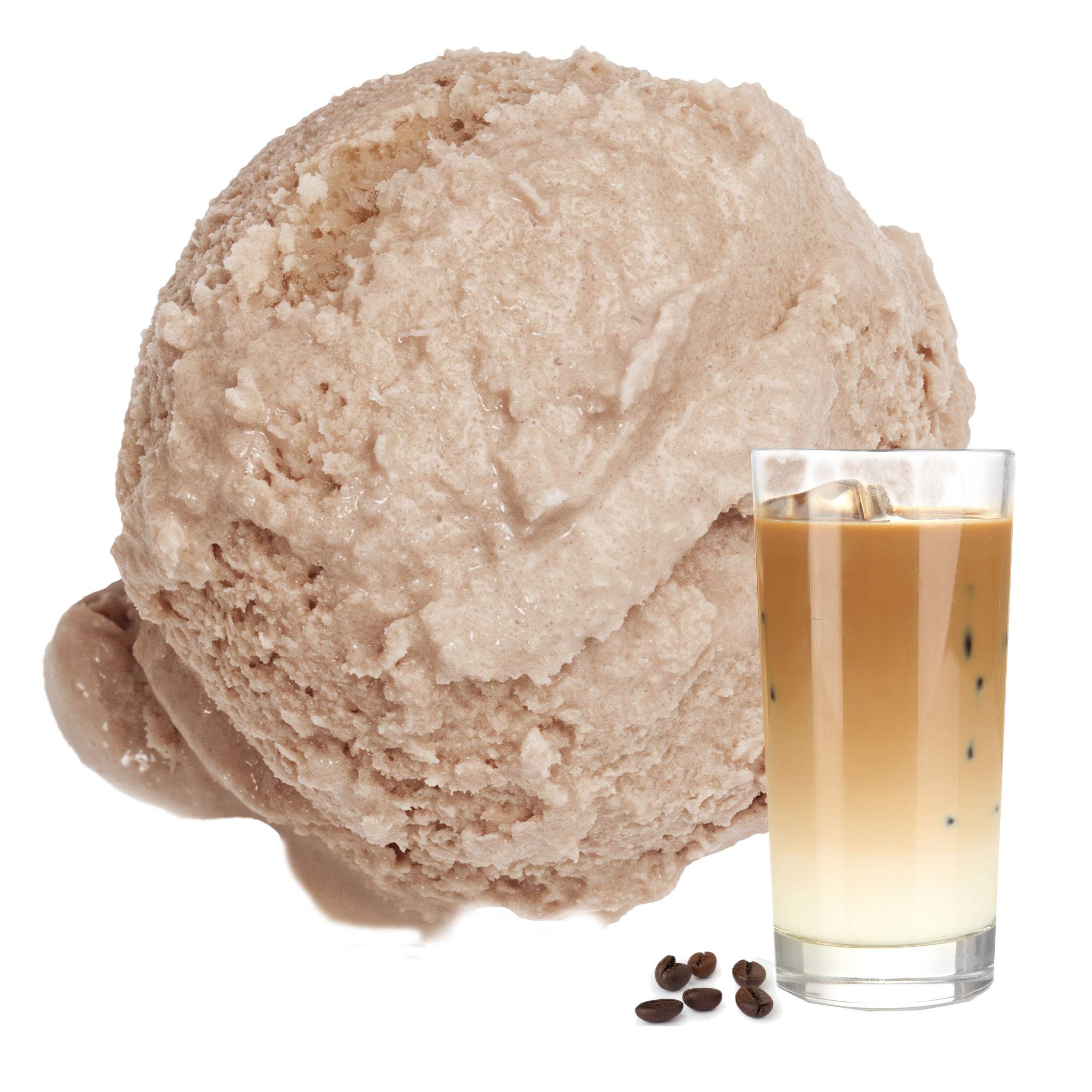 Eiskaffee Geschmack Eispulver VEGAN - OHNE ZUCKER - LAKTOSEFREI - GLUTENFREI - FETTARM, auch für Diabetiker Milcheis Softeispulver Speiseeispulver Gino Gelati (Eiskaffee, 10 kg)