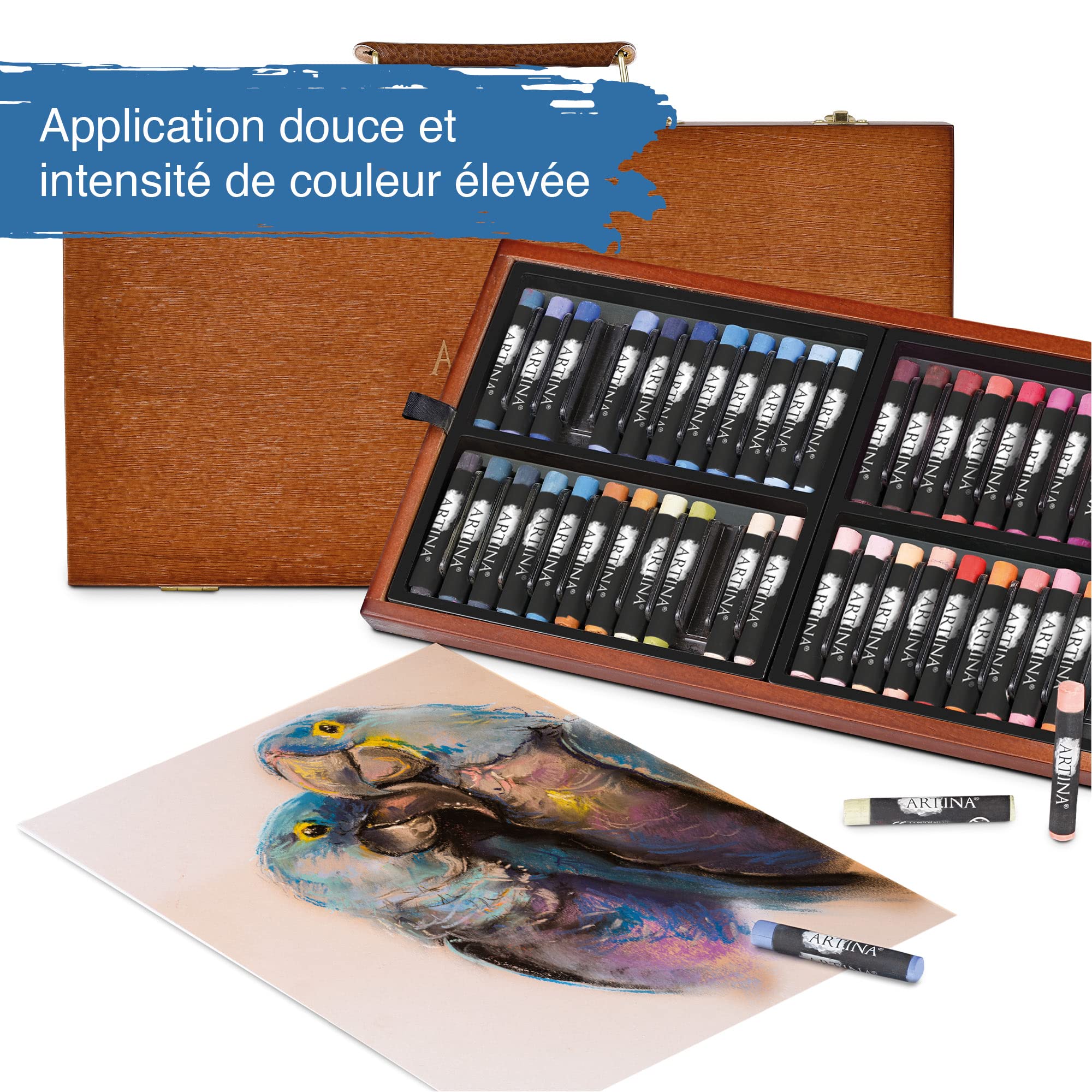 Artina Set de craies Pastilo 96 couleurs coffret certifié FSC