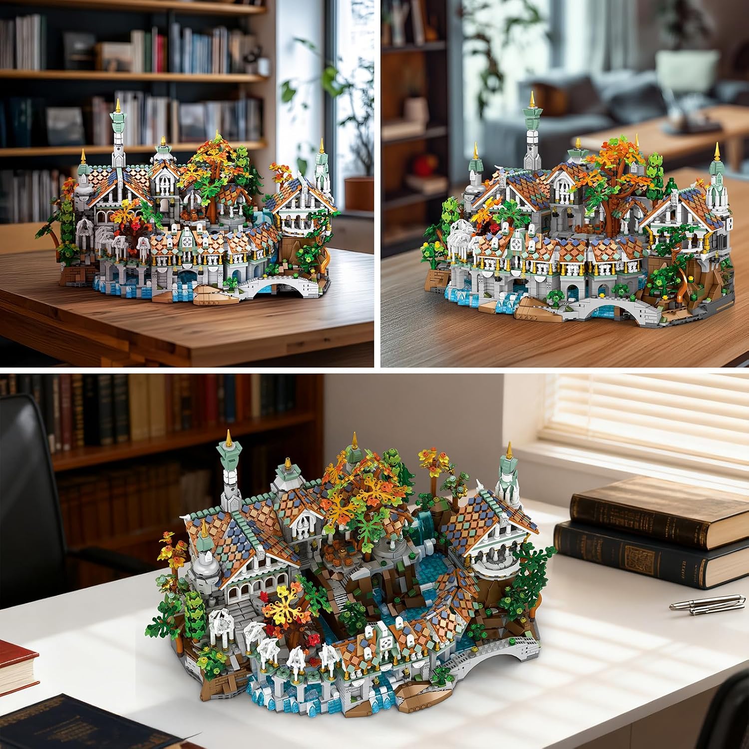 Reobrix Medieval Valley City Building Set for Adults, 4406 Pcs European Architecture Model Kits, Medieval Construction Collection for Home&Office Decor, Ideal Creative Gift for Adults