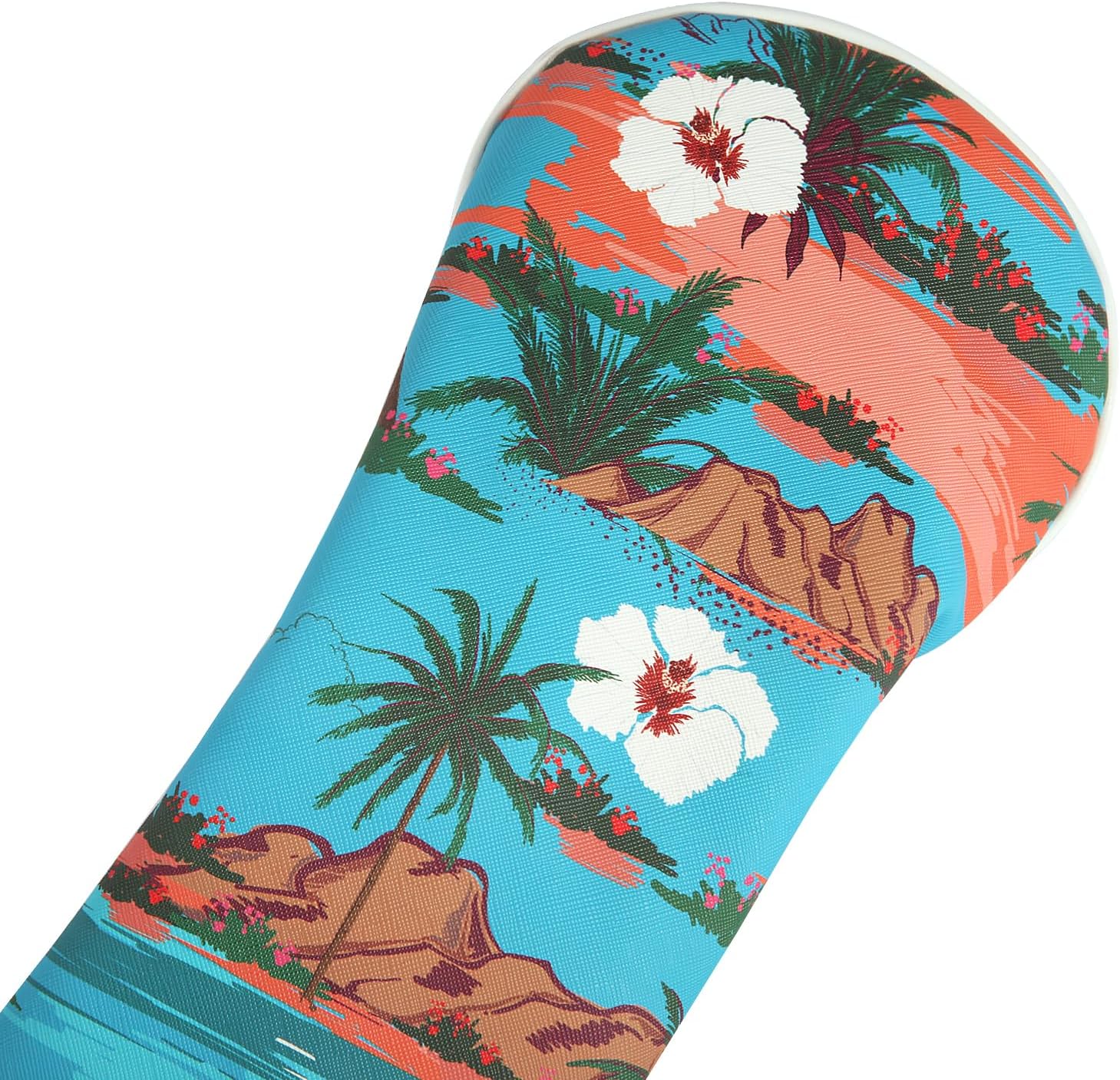 SHABIER Hawaii Island Flowers, Palm Trees, Beach, Ocean Golf Head Cover for Head Club