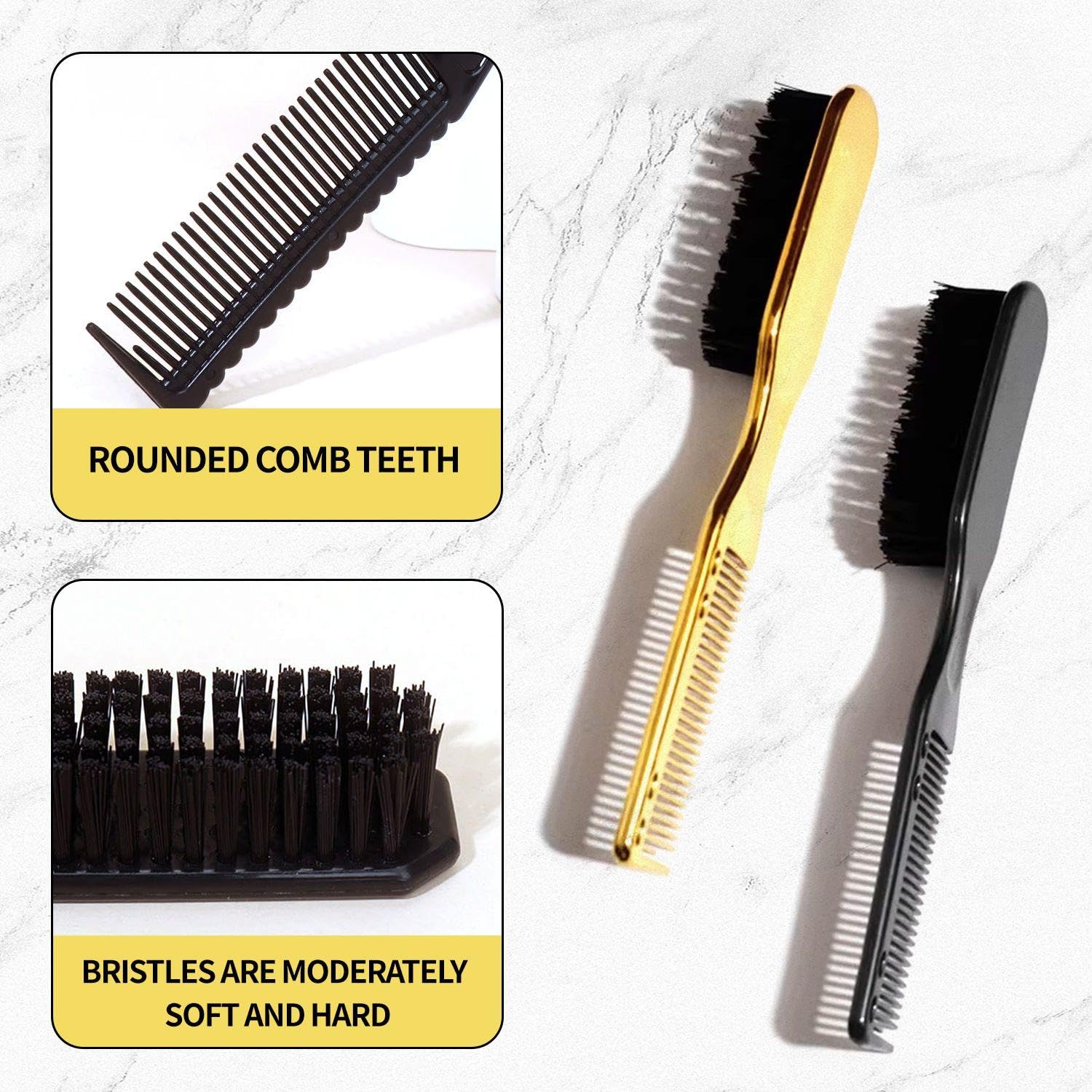 3 Pieces Of Barber Brushes, Barber Accessories, Hairdressing Comb, Beard Styling Brush for Hair Cutting Men'S Hair Comb - Image 3