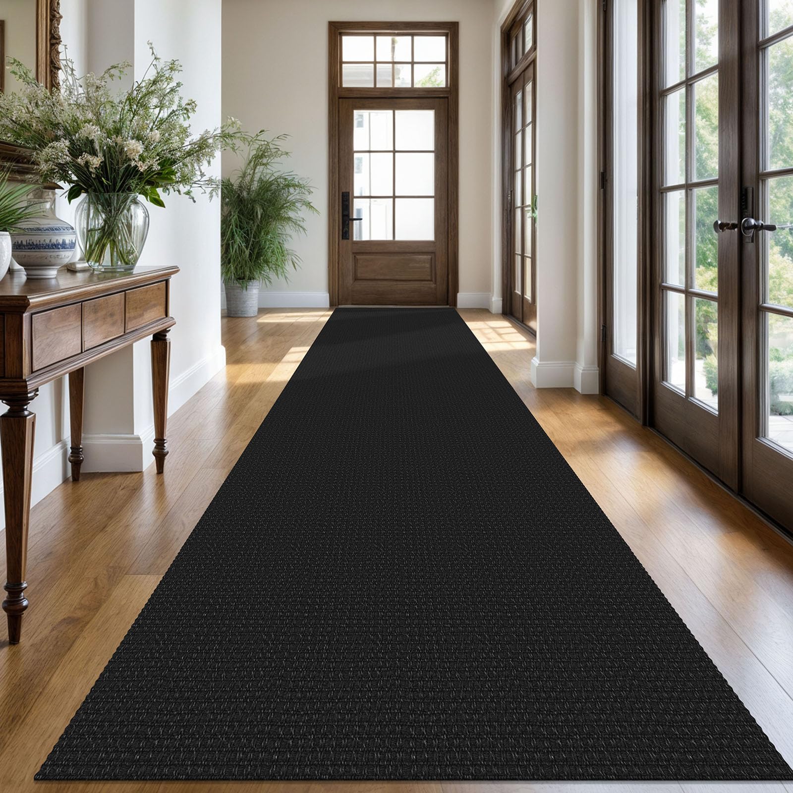 KOZYFLY Extra Long Runners for Hallways 3x16 ft Washable Kitchen Runner Non Slip Rubber Backed Hallway Rug Cotton Entryway Runner Rug Floor Carpet for