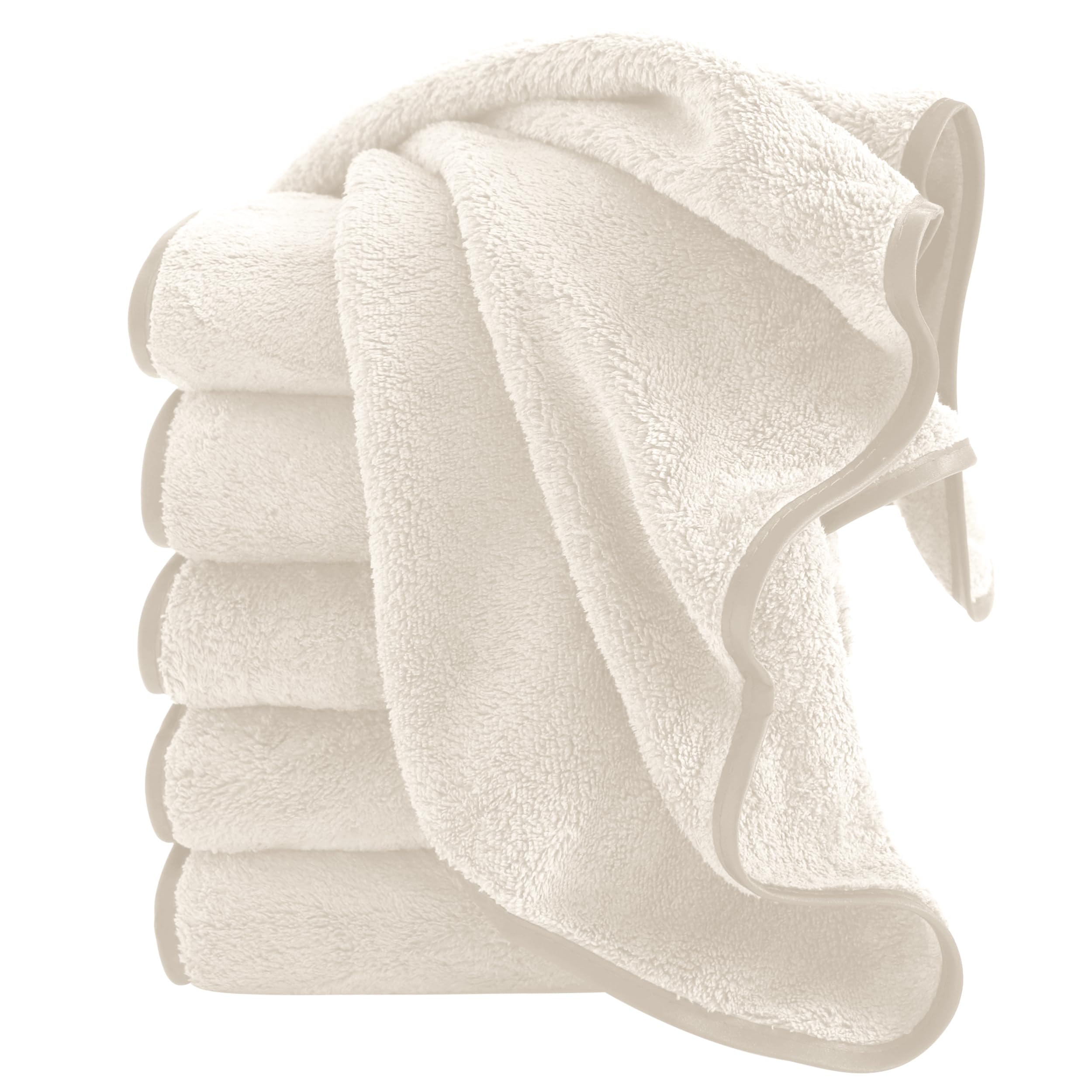 Cosy Family 6 Pack Ultra Soft Microfiber Absorbent Hand Towel, Silk Hemming Towels for Bathroom - Quick Drying - Perfect for Bath, Fitness, Gym,