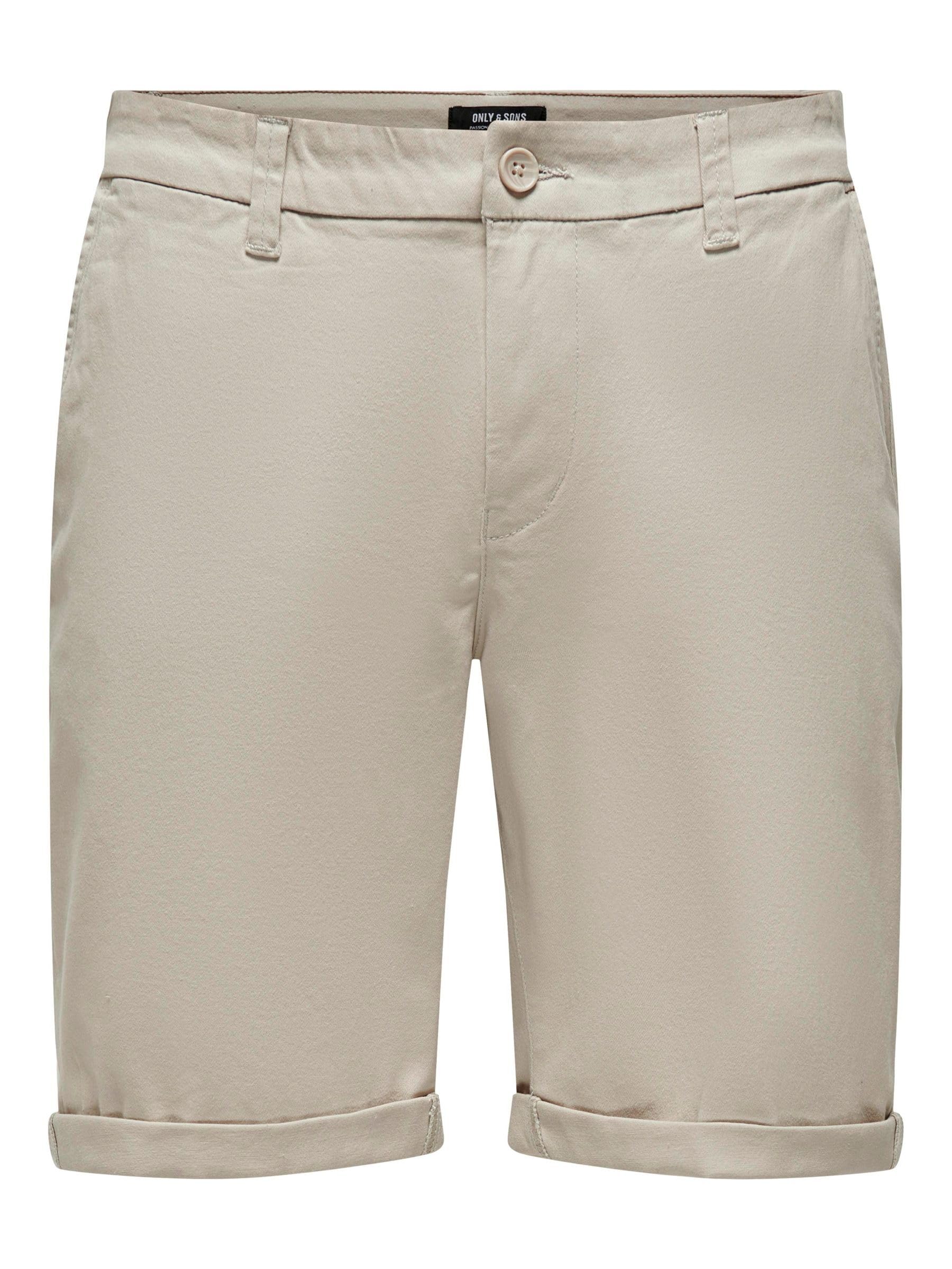 ONLY & SONS Men's Shorts, Silver Lining, XL
