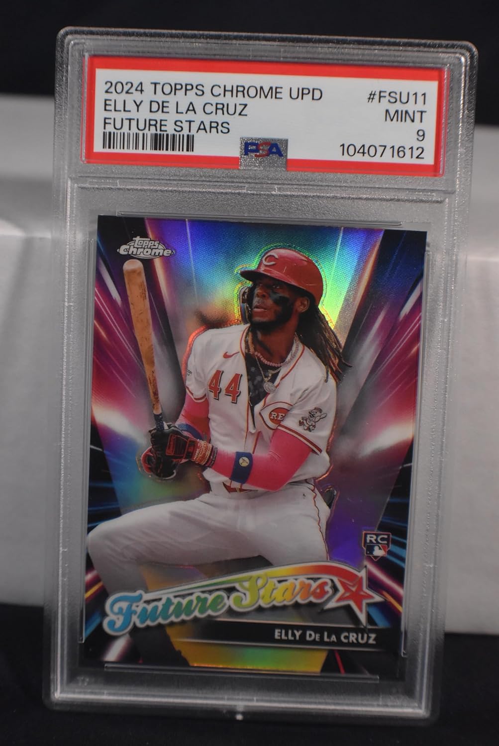ELLY DE LA CRUZ 2024 Topps Chrome Update Future Stars #FSU-11 Rookie Card RC PSA Graded Mint 9 Baseball Cincinnati Reds