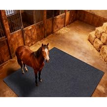 Under Horse/Stable Mats,8 x 8 FT Horse shed Floor matBacking Prevents Liquid Penetration,Duty Stall Mats for Floor Surface,Soft Material, Non-Slip Backing,Washable,Keeps Stable Floors Clean