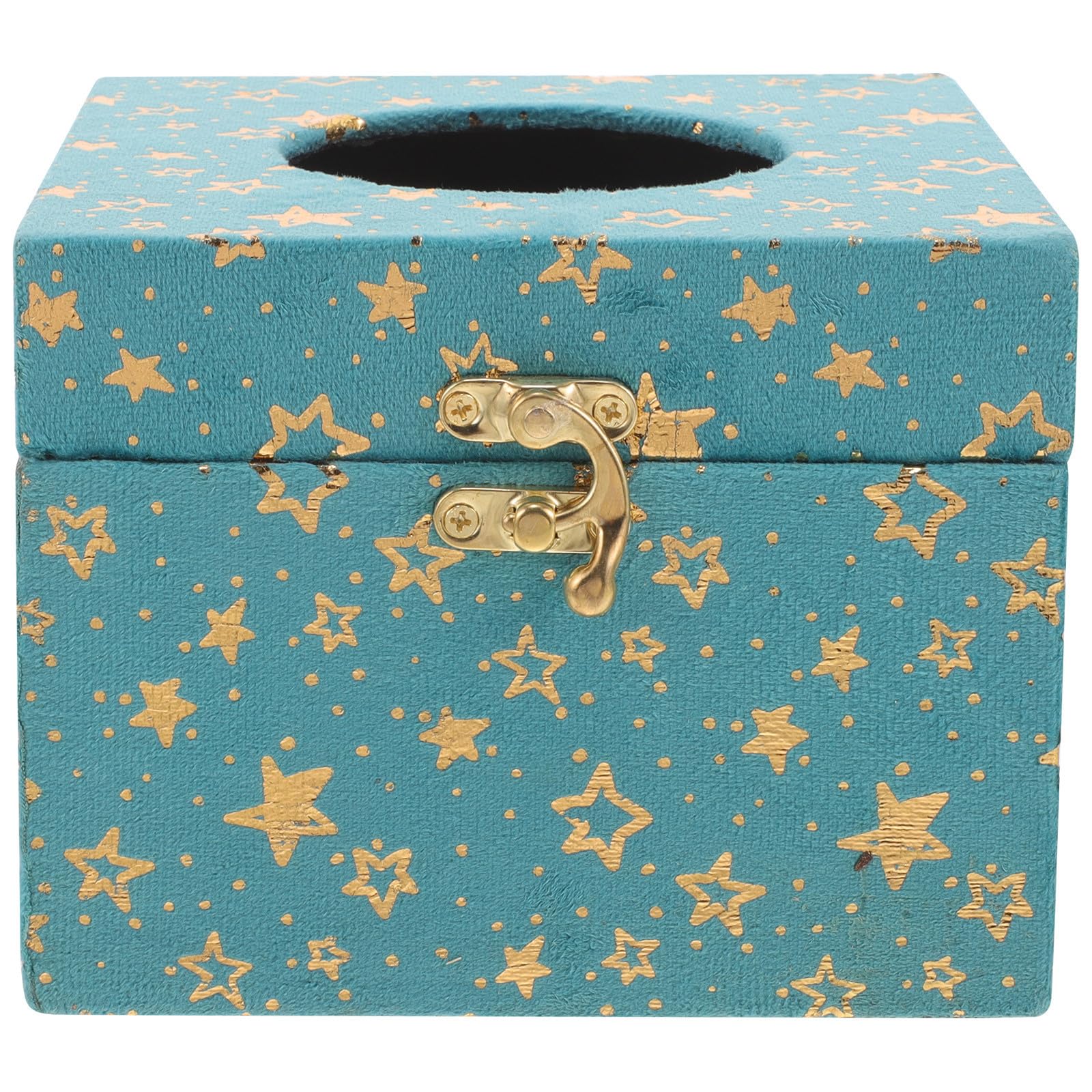 Caja de pañuelos de madera de gran capacidad facil de abrir para coche y hotel