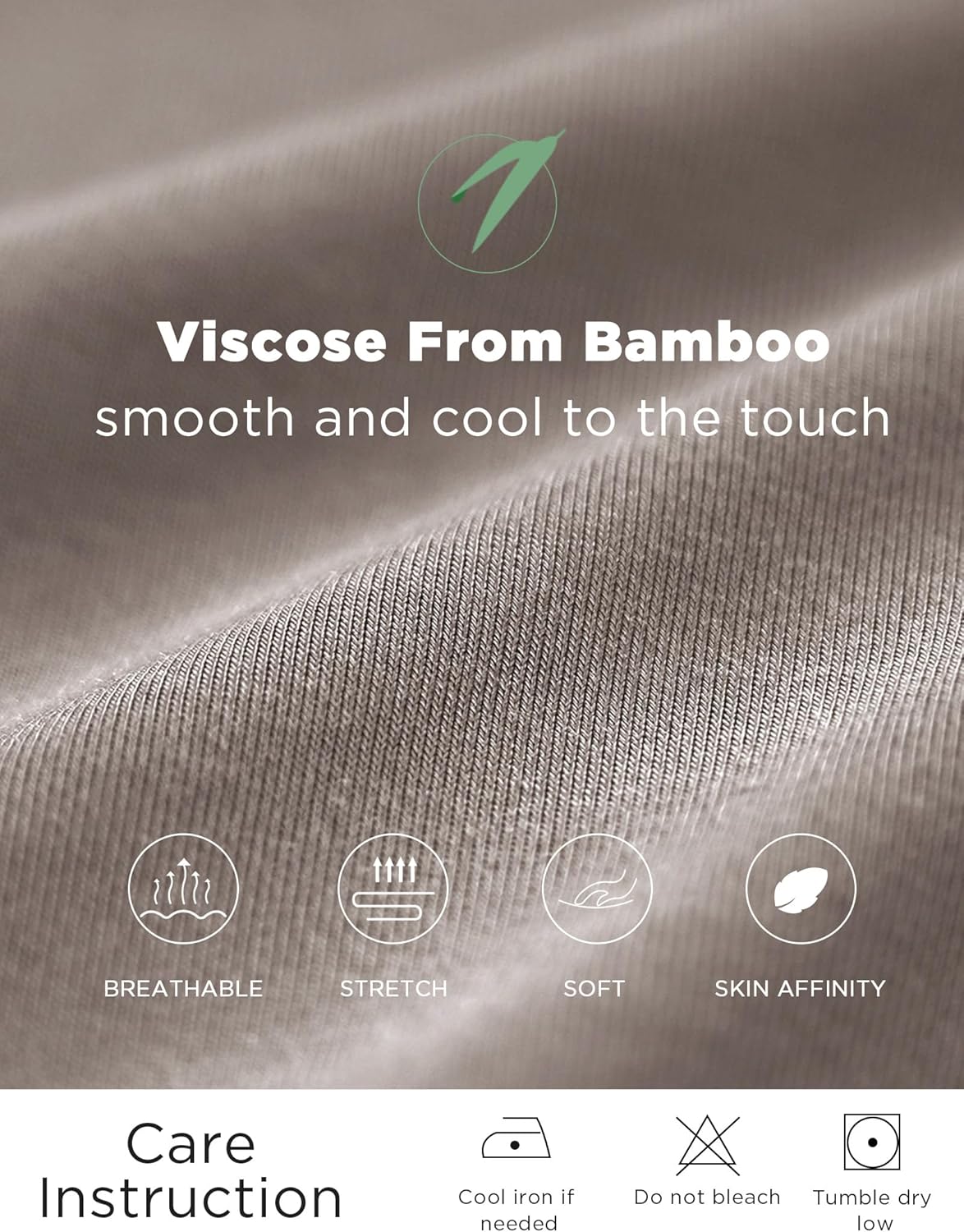 GYS Bamboo Viscose Nightgowns for Women Short Sleeve Sleep Shirts Crew Neck Sleepwear Soft Ladies Pajama Dress - Image 5