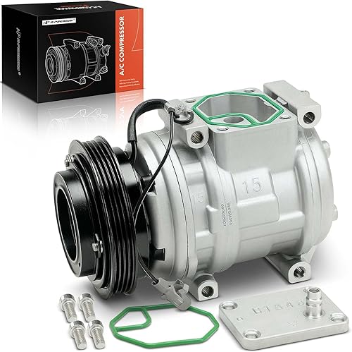 A-Premium Compresor de aire acondicionado de CA con embrague compatible con Toyota Tundra 3.4L 2000-2004, T100 3.4L 1995-1998, compresor 10PA15C