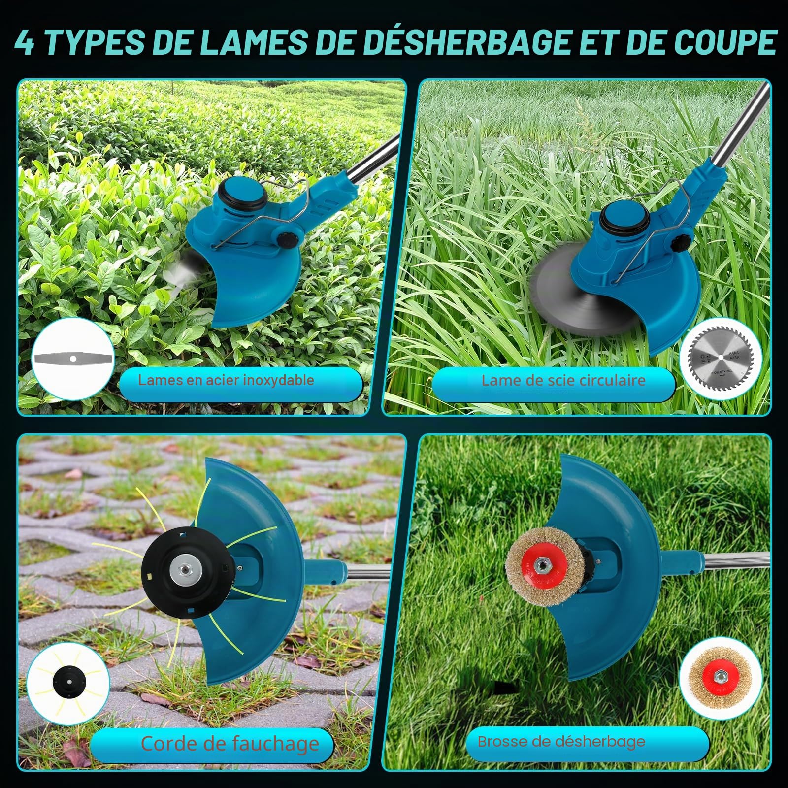 Débroussailleuse sans Fil télescopique pour Makita 18V (sans Batterie)