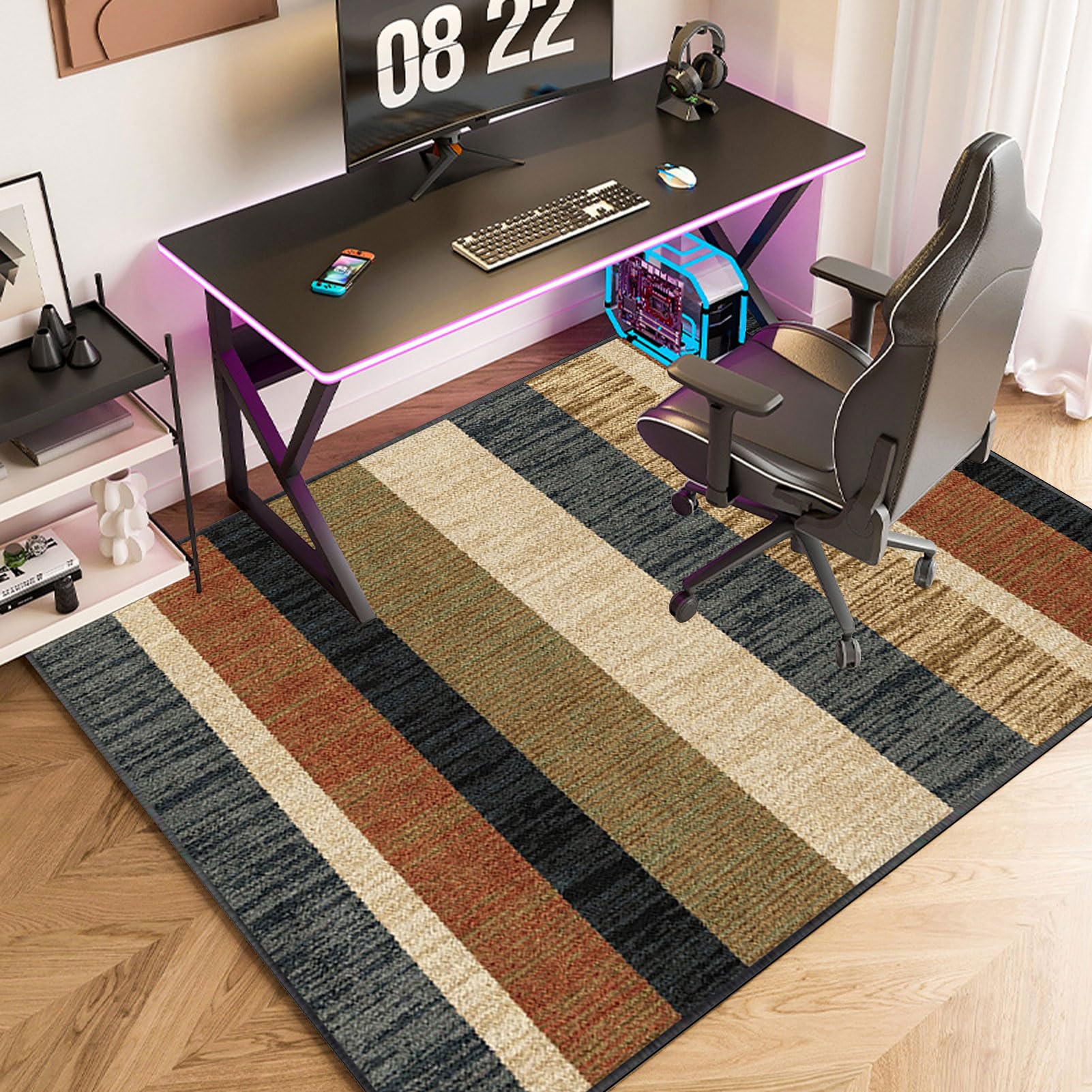 Tapis De Chaise Bureau Gaming 140x160cm - Protège Sol Antidérapant Pour Fauteuil De Jeu Et Travail