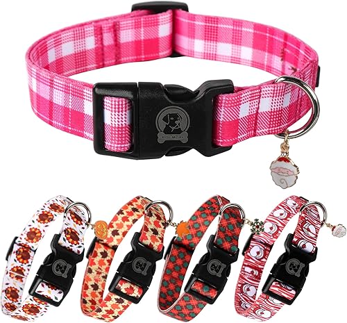 Miniatura 7 de MR. CHUBBYFACE - Collar ajustable para perro con la bandera estadounidense del 4 de julio, collar para el día de la independencia, rojo, blanco y