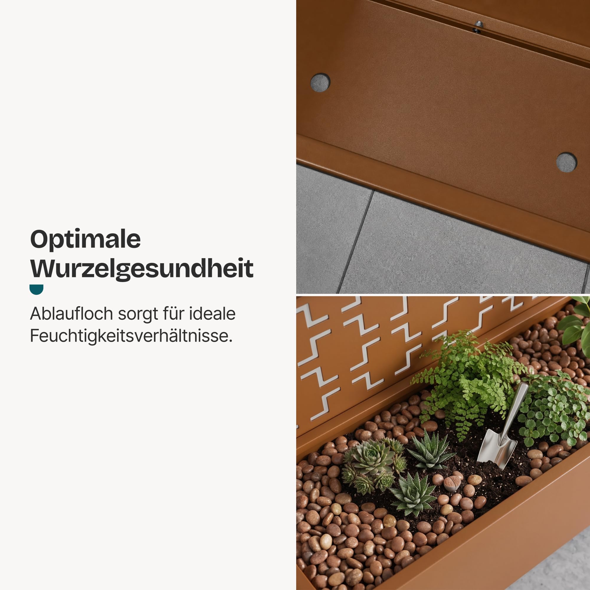 casa.pro Blumenkasten mit Sichtschutz Aaskis Pflanzkübel mit Rankgitter Metall Pflanzkasten Balkon 190 hoch Outdoor Trennwand mit Rollen Garten 190 x 82 x 38 cm Braun