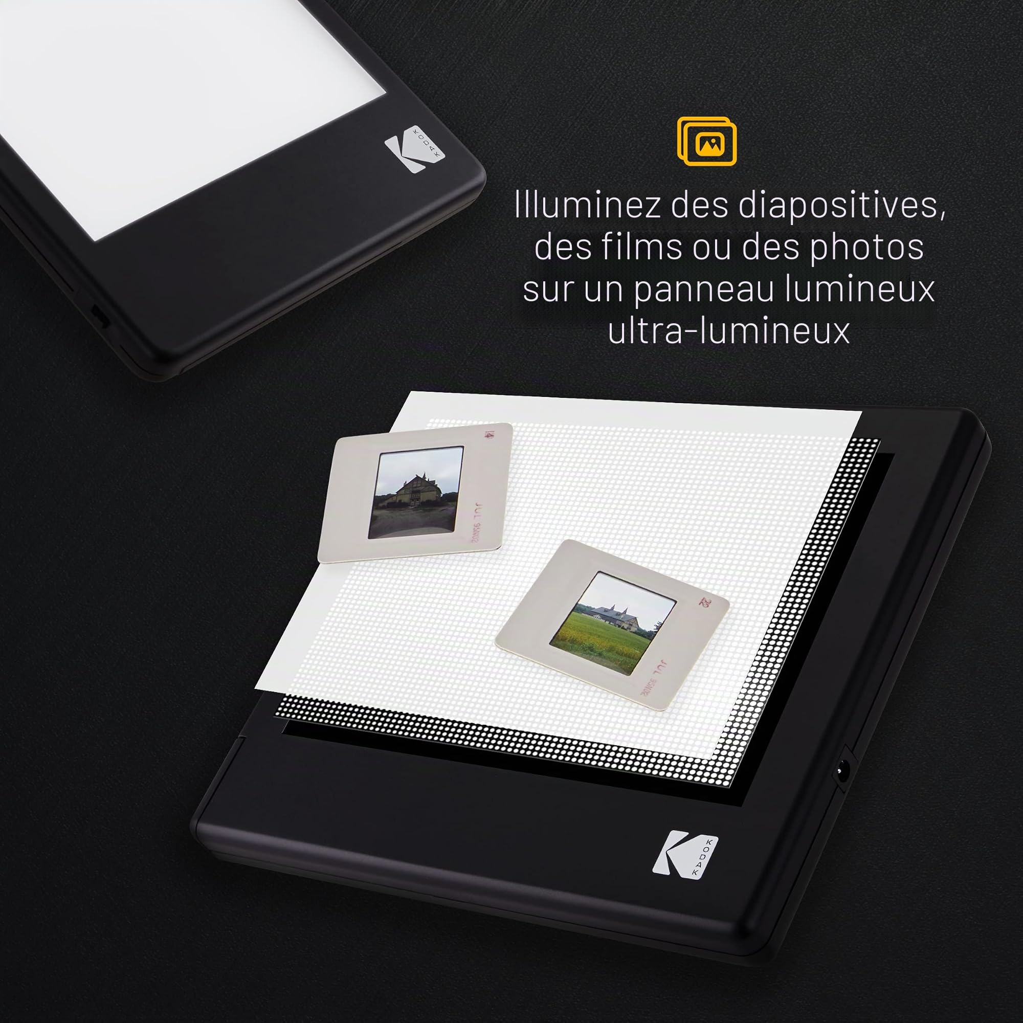 KODAK Boîte à lumière LED 17,8 x 12,7 cm pour négatifs, diapositives et films | Panneau lumineux pour visualiser et numériser des photos, dessin de tatouage, esquisse d'artiste, pochoir