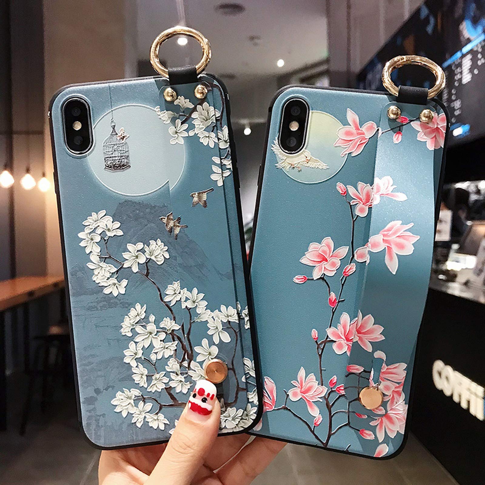こあ　スマホケース iPhone リストストラップ Amazon.co.jp: リストストラップクリア電話ケース iPhone 14 13