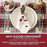 Vista 6 de COTIER - Paquete de 20 servilletas de inicio de conversación de Navidad, servilletas de papel de 3 capas de alta calidad con diseño de lámina