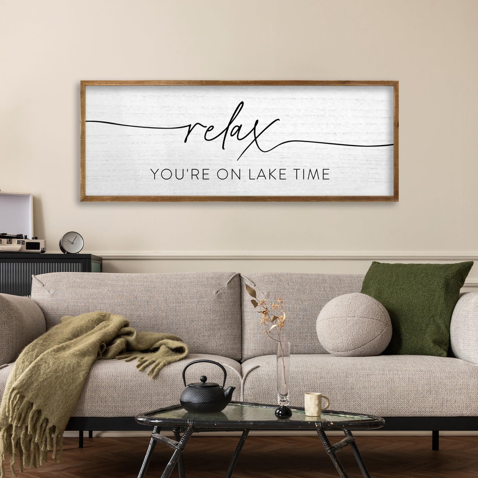 TQianJiang Relax You're On Lake Time Wall Decor