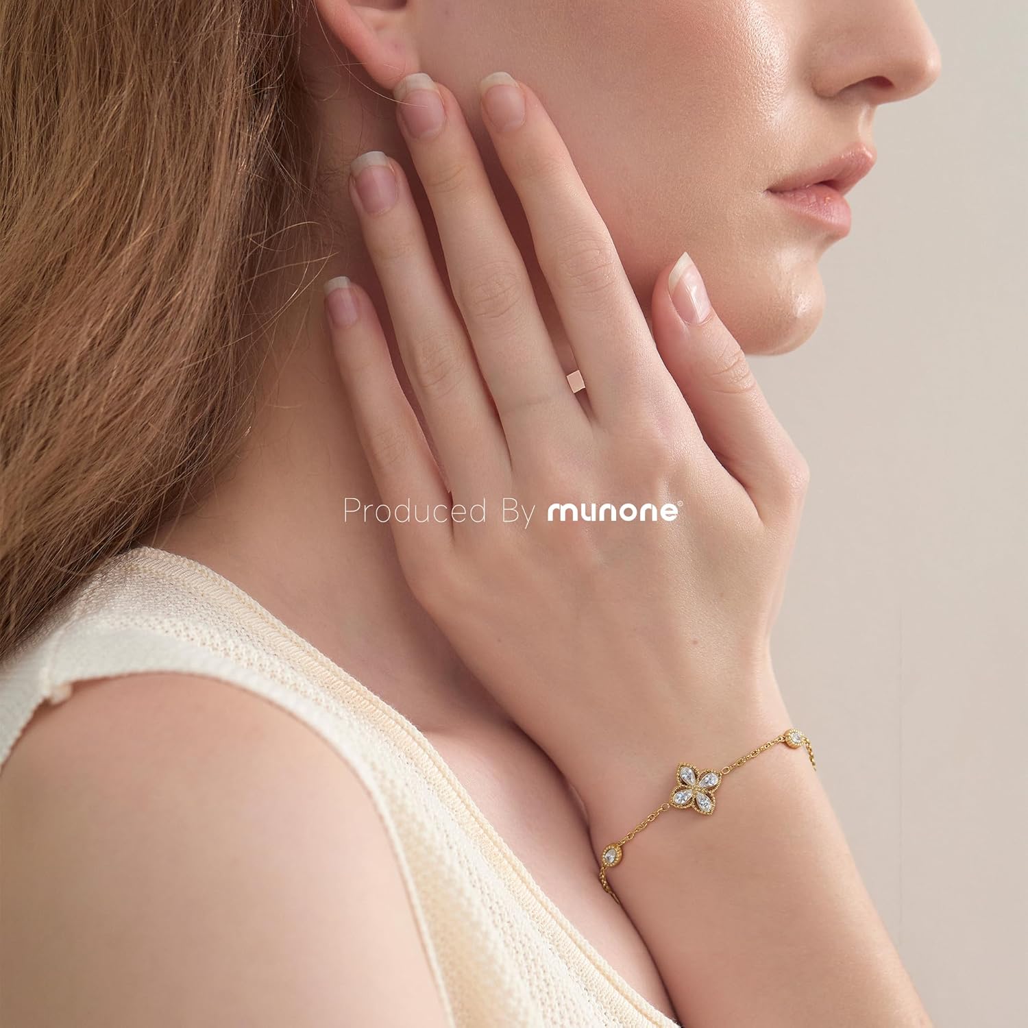 Trendy Link Chain Bracelets for Women, 18k Gold Plated Adjustable Lightweight CZ Dainty Jewelry - Image 6