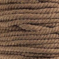 Vista 90 de Cuerda de algodón trenzado súper suave de 3 hebras (negro, 1 pulgada x 10 pies)