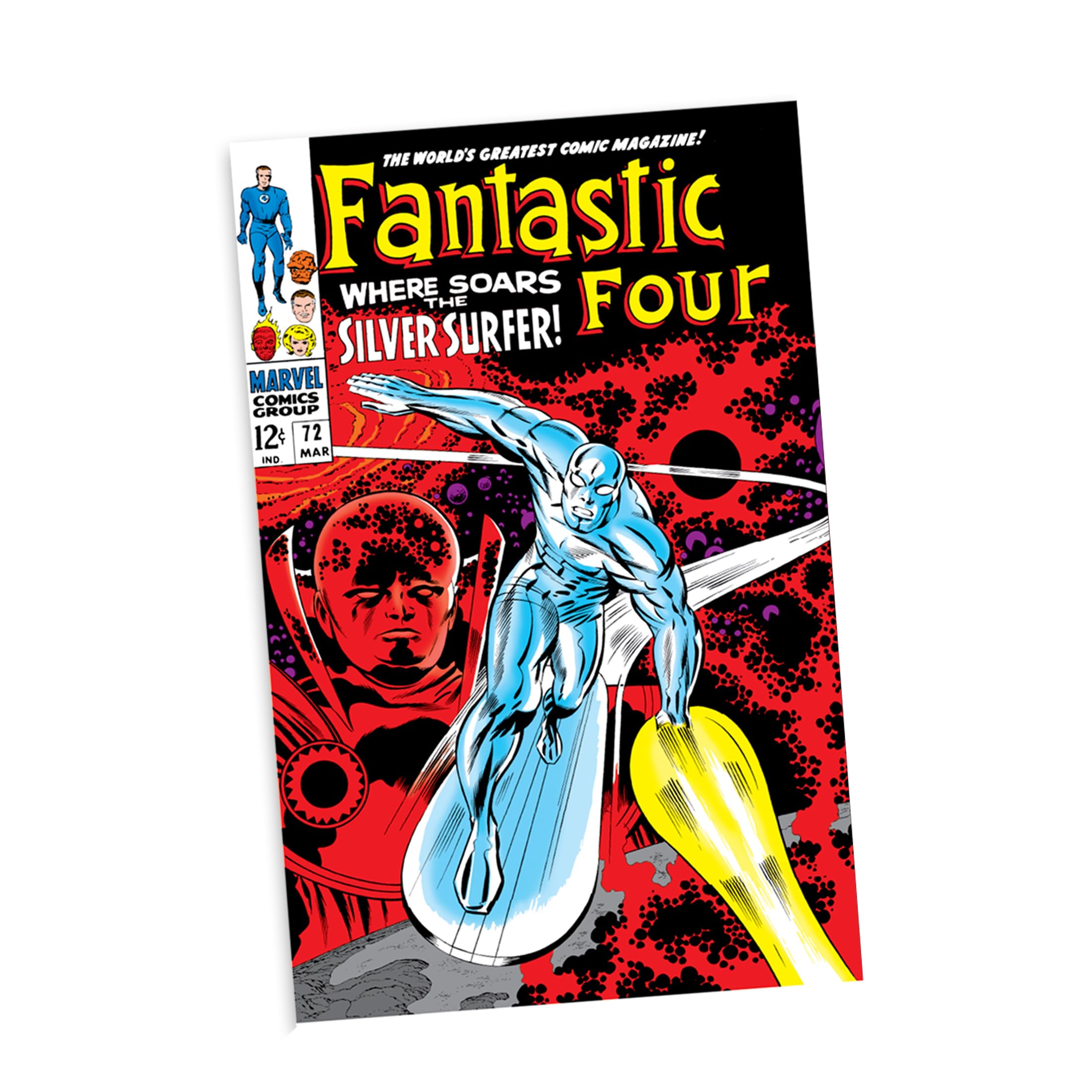 McFarlane Toys -Marvel Silver Surfer 1:6th Scala da collezione con scena (Fantastic Four # 72)