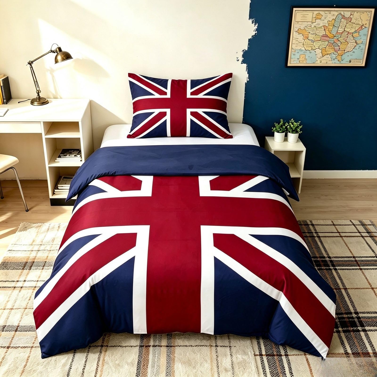 Homewish Classic Union Jack Single Duvet Cover Set with 1 Pillowcase โ image 1