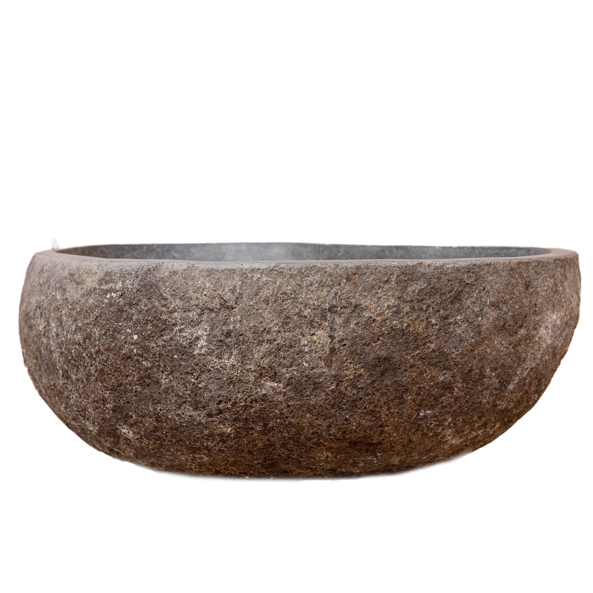 ART-CRAFT Steintrog Abreuvoir pour oiseaux, chiens et chats, en pierre naturelle, fait à la main, diamètre d'environ 25 cm, résistant au gel et aux intempéries, pièce unique, 7 à 9 kg