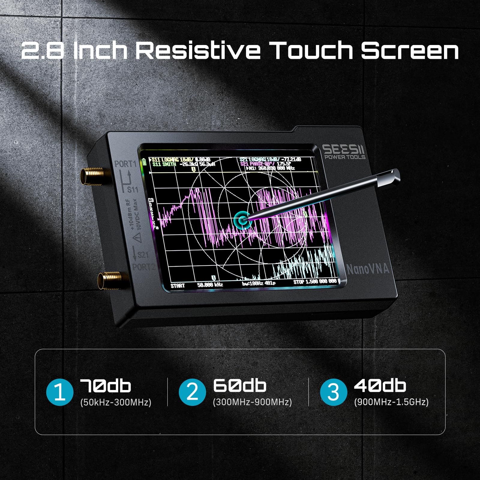 Amazon.co.jp: SEESII Nanovna-H ベクトルネットワークアナライザ