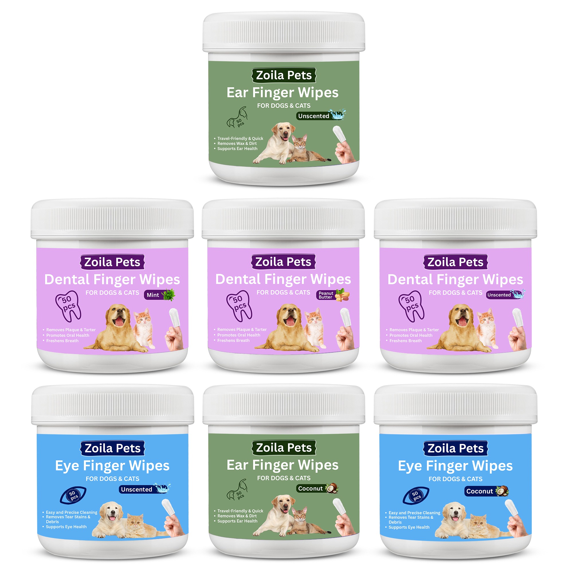 Dog Ear Wipes & Cat Ear Cleaner – Ear Wipes for Dogs, Cat Ear Wipes, Gentle Dog Ear Cleaning Wipes Remove Wax, Dirt & Odor, No-Rinse Ear Care (Coconut) - image 8