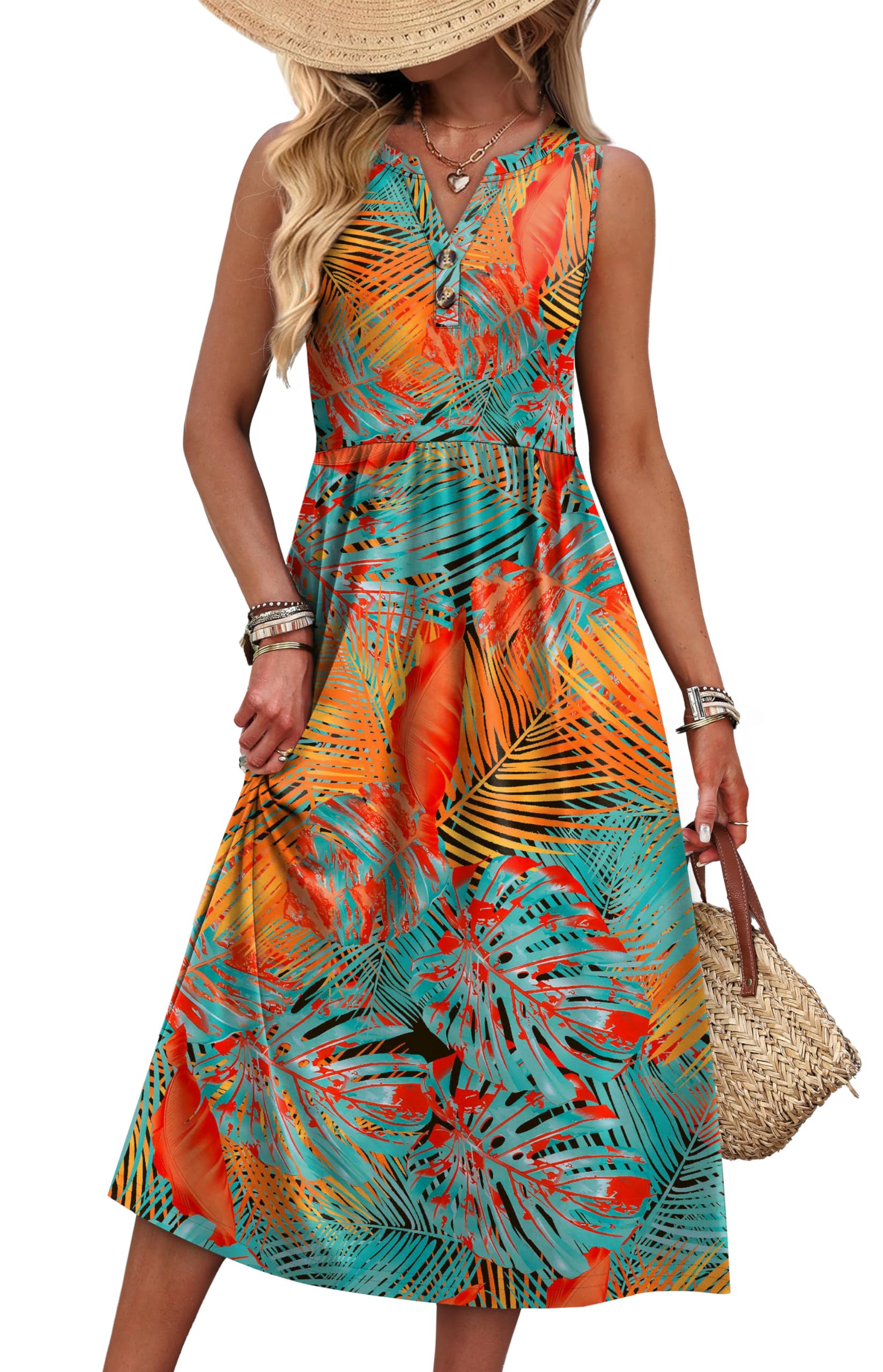 WIHOLL Women's Summer Dresses Maxi Dress Vacation Beach Sundresses 2026 with Pockets — view 15
