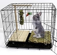 Vista 2 de Hamiledyi Tabla rascadora de conejo, juguetes para masticar, juguete de madera de conejo para conejos, aburrimiento, conejos, juguetes