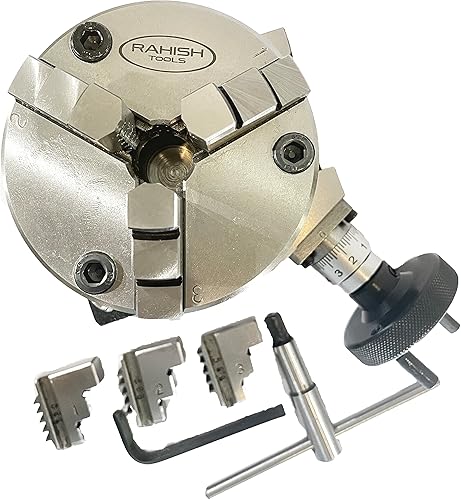 Miniatura 7 de Mesa giratoria para fresadoras 4 pulgadas (3.937 in) 4 ranuras horizontales y verticales con mandril de centrado automático de 3.937 in con placa