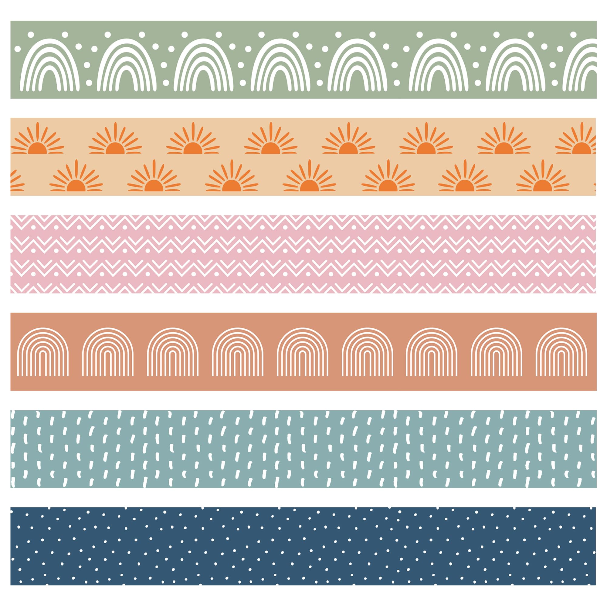 89.57 Ft Bulletin Board Borders 78 Pcs Colorful Boho Border Stickers Rainbow Dot Classroom Bulletin Board Decorations for School Classroom Wall