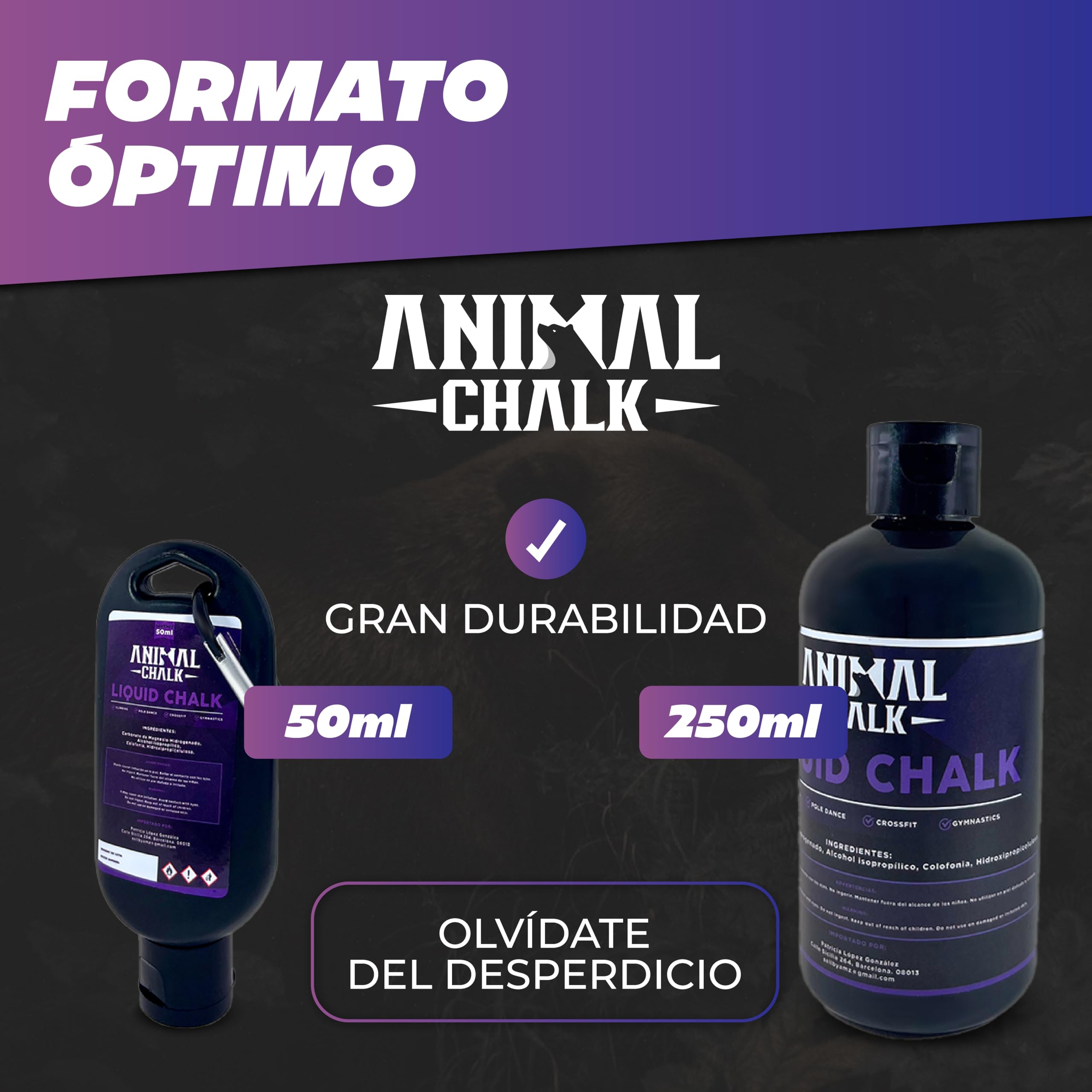 Magnesio Líquido Carbonato de Magnesio 250ml+50ml para Gimnasio Crossfit Escalada Calistenia Levantamiento de Pesas Agarre