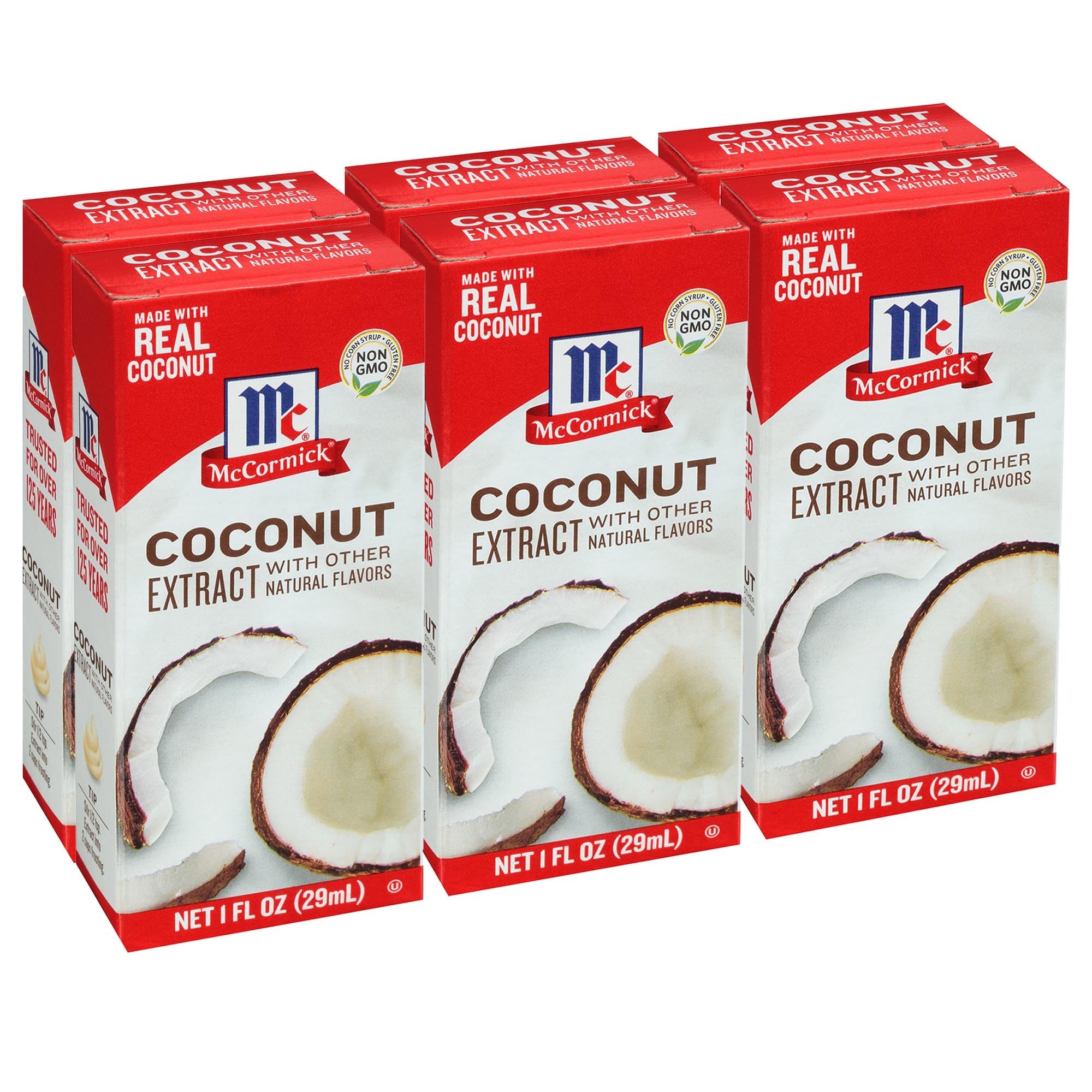 McCormick Coconut Extract With Other Natural Flavors, 1 fl oz (Pack of 6)