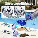 VIVOHOME 70LPM Aspirateur de Piscine sans Fil avec Batterie, Nettoyeur de Piscine Portable avec 4 Sacs Filtrants, Perche Télescopique, Aspiration 278cm pour Piscine Hors-Sol et Enterrée, Spa - 5