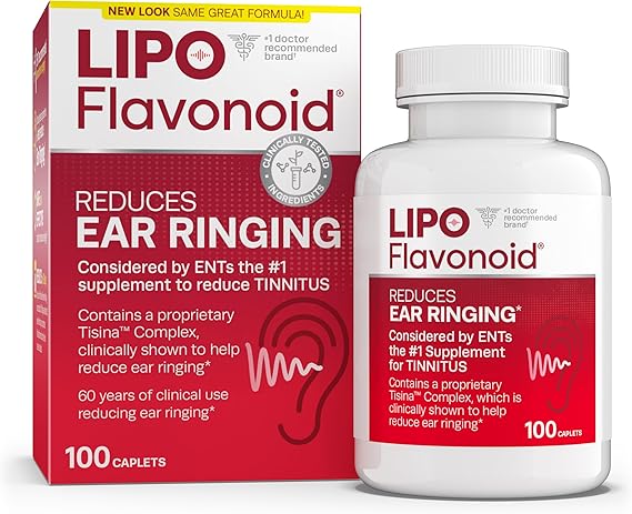 Lipo Flavonoid Plus, Tinnitus Relief For Ringing Ears, OTC Flavonoid Ear Health Vitamins