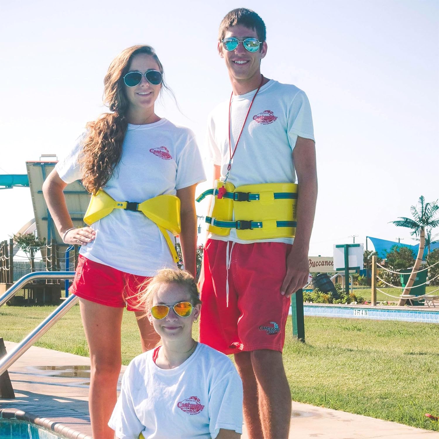 TRC Recreation Super Soft Size Medium Promotional Waist Flotation Swim Belt for Adults, Foam Pool Float for Boat and Swimming Accessories (5 Pack)