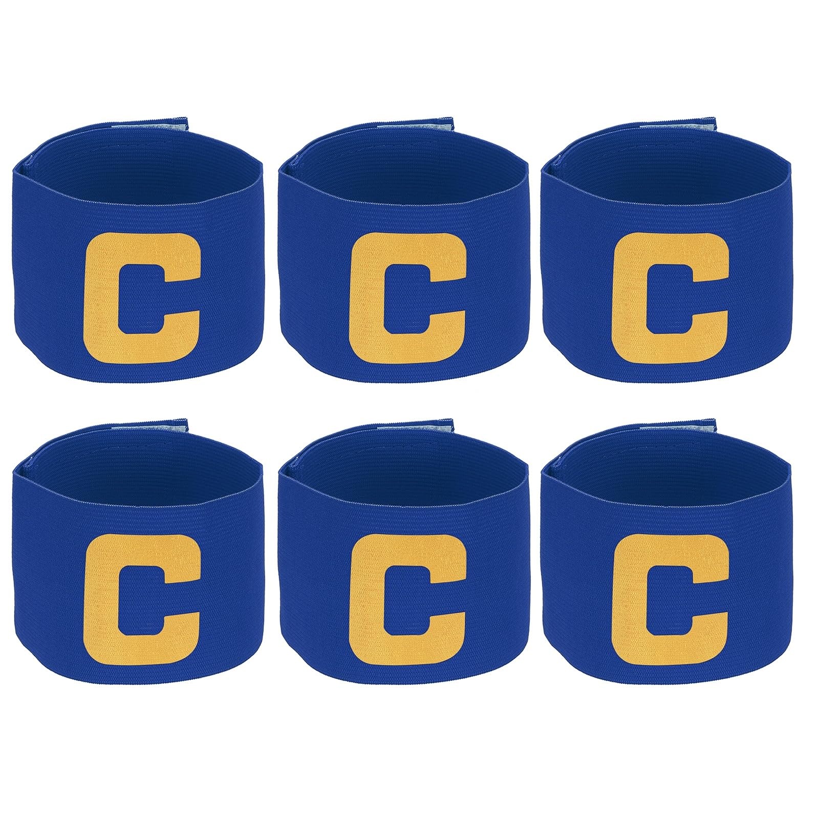 Soccer Captain Armband, Football Armband Elastic Adjustable Player Bands Anti-Slip Badge- Fitting for (Adult/Youth - Football - Basketball - Team Sport) 6 Pack & Navy Blue-image-19