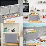 2 Pack Freezer Organizer Bins,Foldable Deep Freezer Organizer Bins with Long Handles,15"x13"x10" Chest Freezer Organizer with Dividers for Sorting Frozen Meats & Food