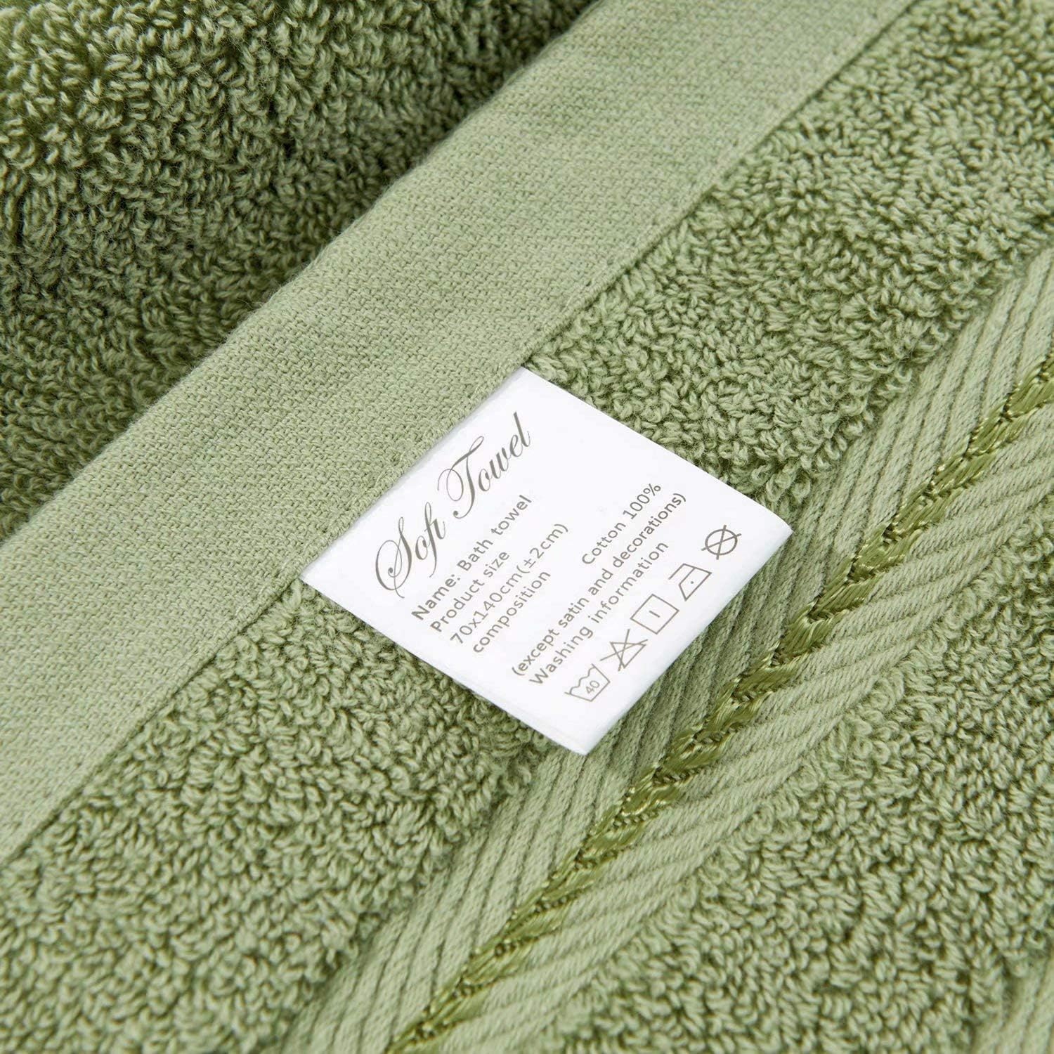 Sofi 2021 New 700 GSM Premium Bathroom Towels Sets Clearance Turkish Plush Bath Towel Set 6 Piece Sage Green : Home & Kitchen