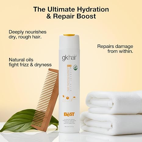 gk hair global keratin the best (10.1 fl oz / 300ml) smoothing keratin hair treatment - professional Brazilian complex blowout smoothing for silky smooth and curly free hair