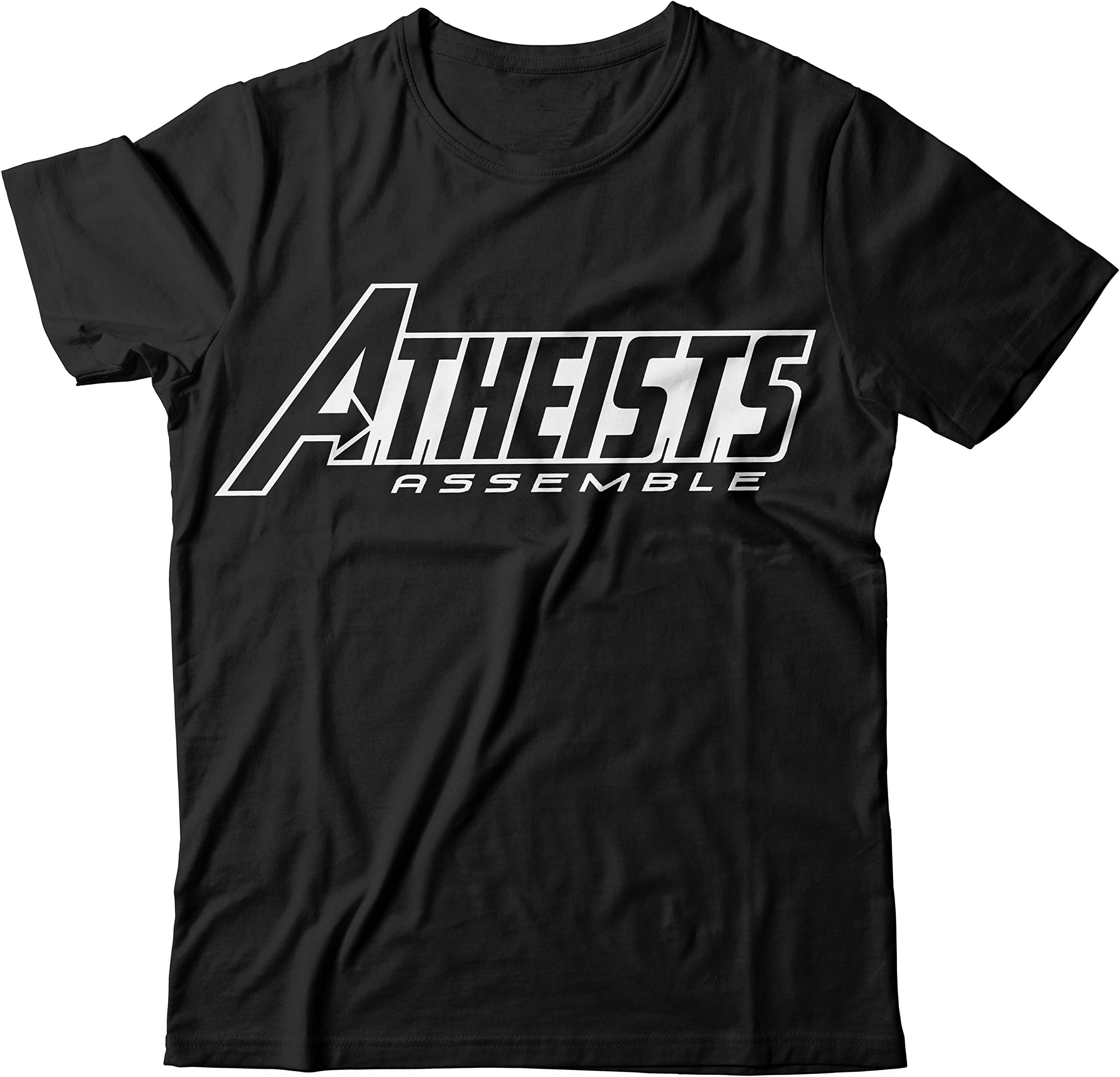 Men's Atheists Assemble T-Shirt โฆ (X-Large, Black)