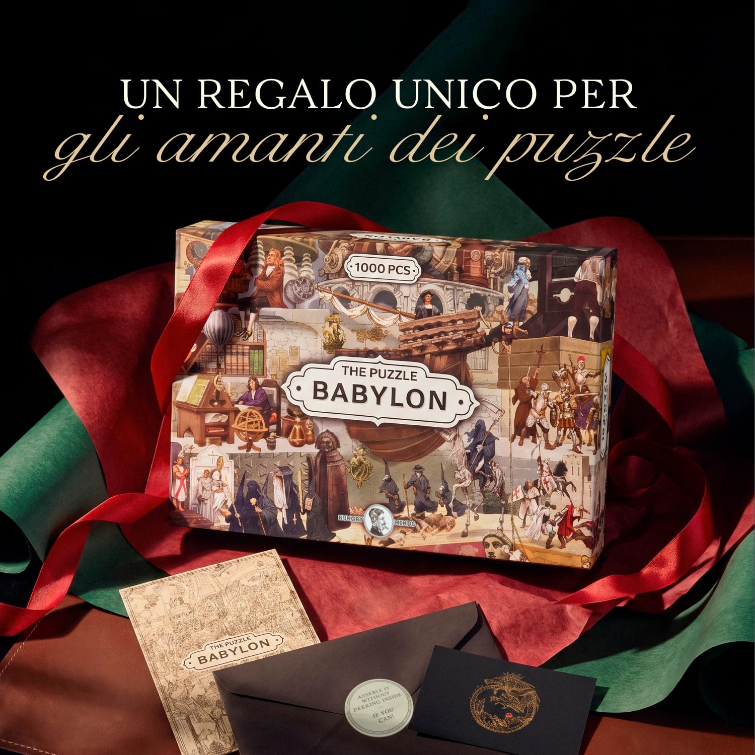 HUNGRY MINDS Babylon Puzzle da 1000 Pezzi per Adulti | Un Impegnativo Puzzle su Un’Antica Città ispirato a The Last Book - Perfetto per Appassionati Esperti di Puzzle