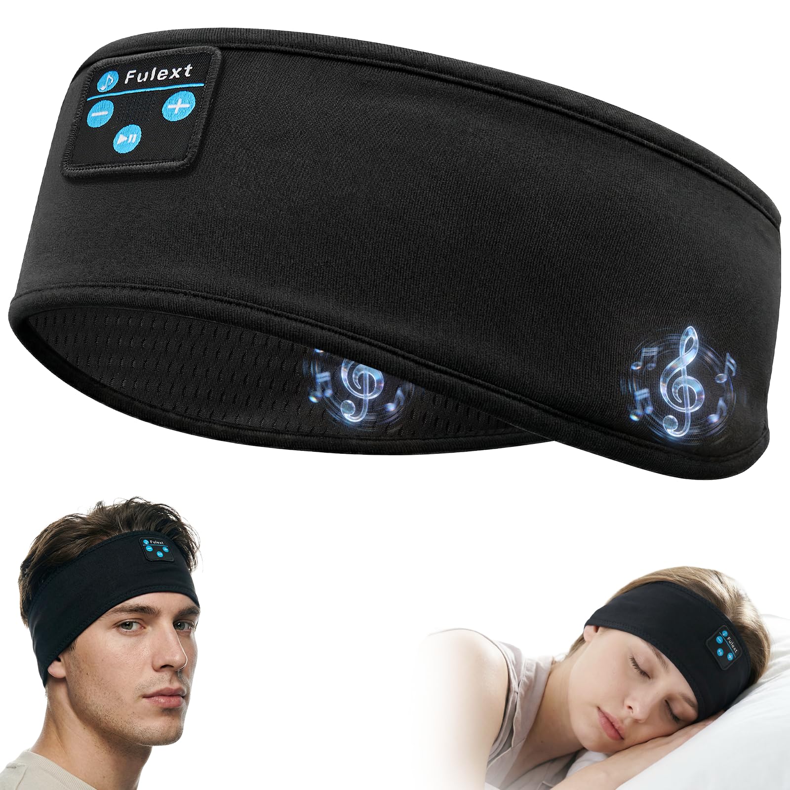 Sleep Headphones Bluetooth 5.4 Headband, Wireless Sleep Headphones with Built-in HD Stereo Speakers for Side Sleepers, Sweatproof Sports Headband for Workout Running Cool Gadget Unique Gifts for Men-image-26