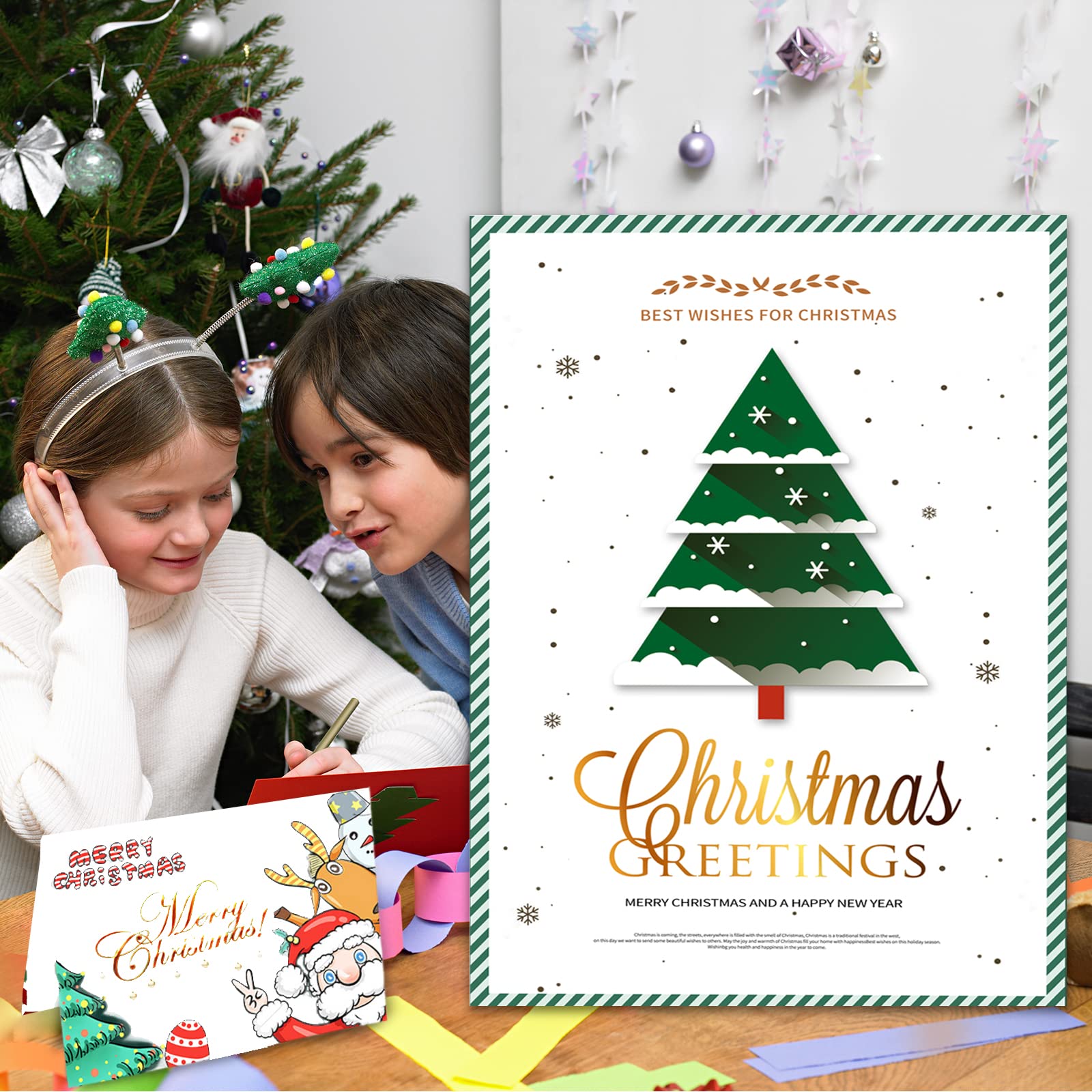 50 Pack White Cardstock 8.5 x 11 White Paper, Goefun 65lb Card Stock Printer Paper for Cards Making, Office Printing, Certificate