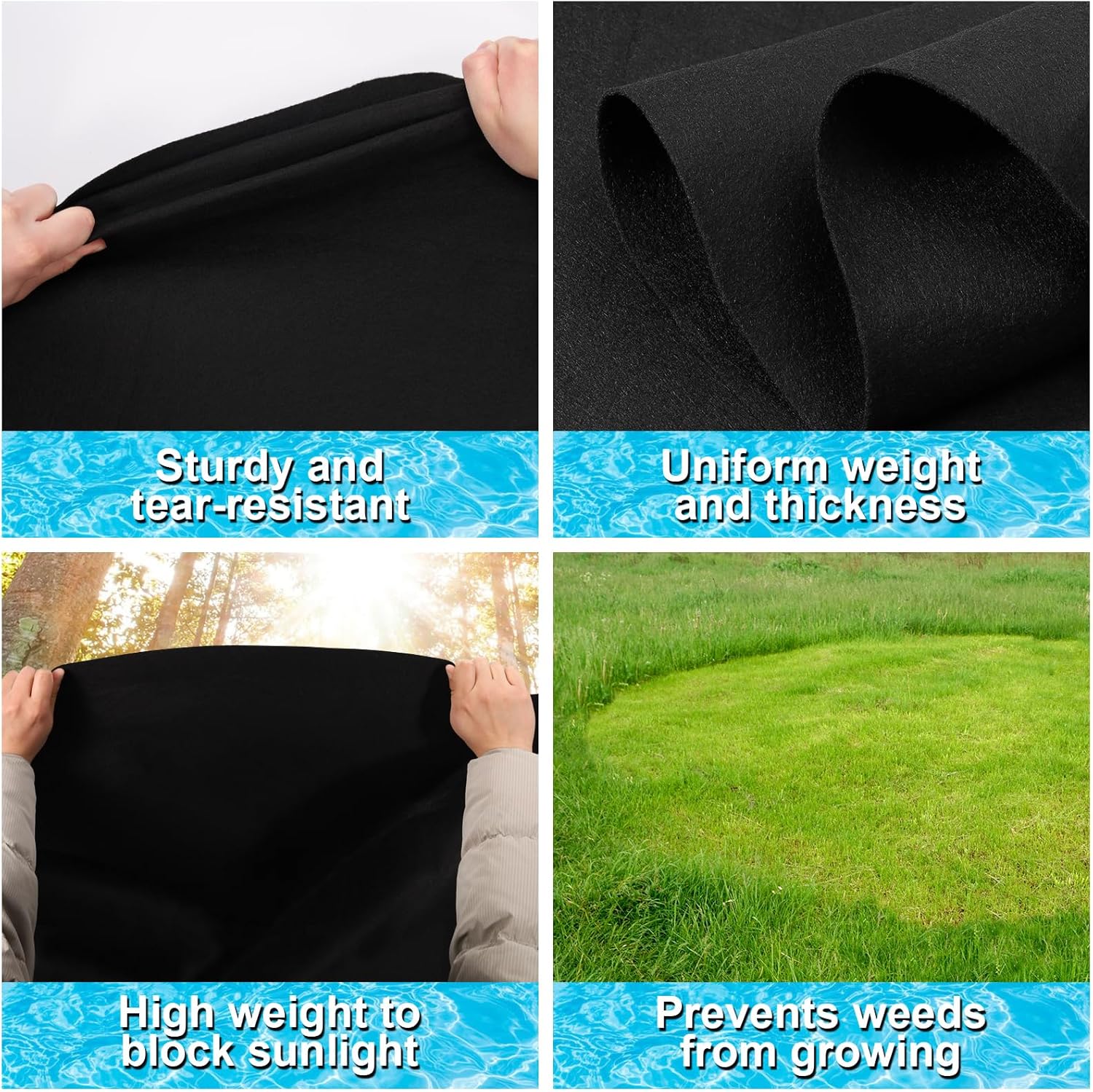 VICAMB 9.7 x 6.7ft Rectangular Pool Liner Pad for Above Ground Swimming Pools,220g/㎡ Heavy Duty Pool Ground Mat Under Pool Pad,Pools Bottom Liner Protector to Prevent Puncture and Extend Liner Life