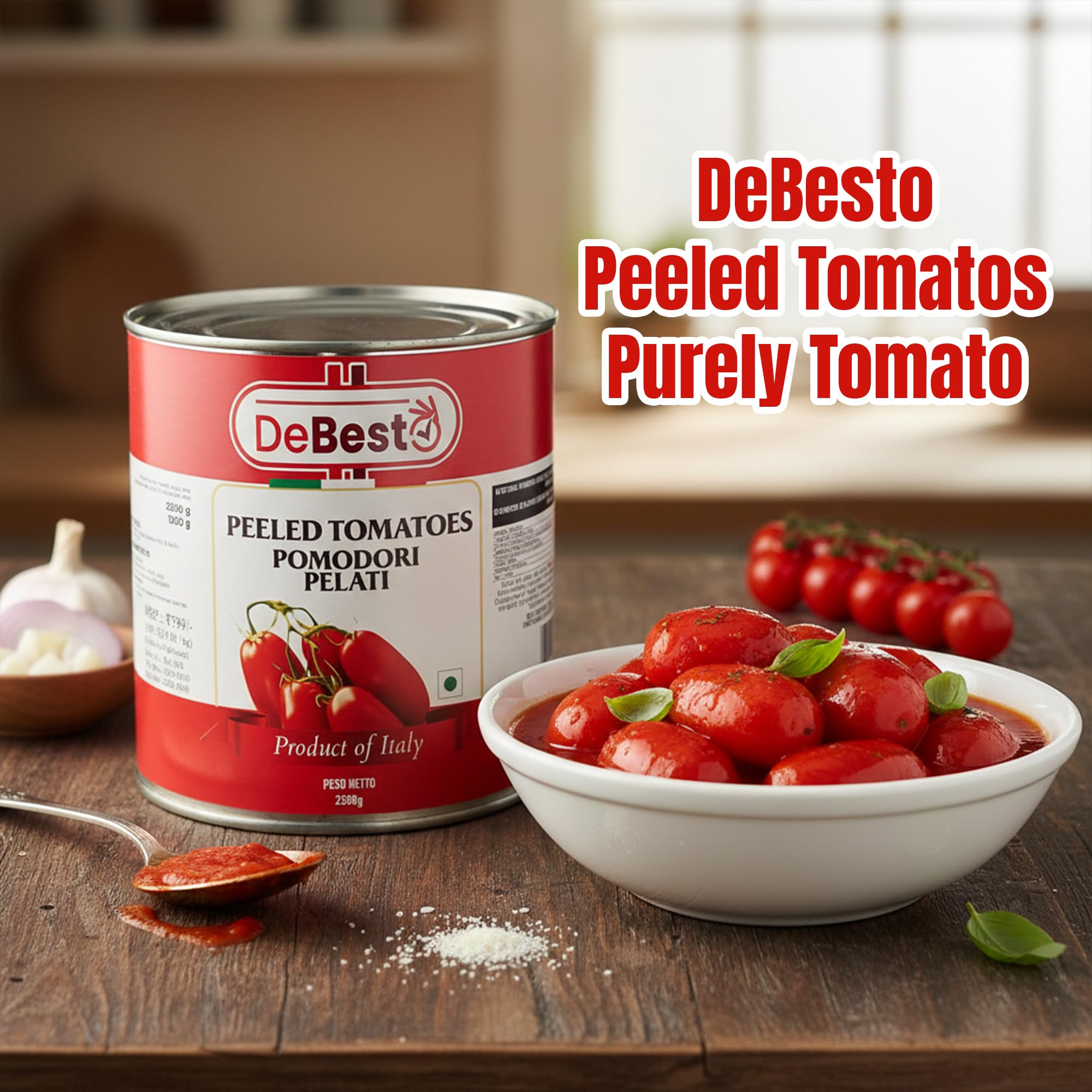 DEBESTO Premium Italian Peeled Tomato 2.5Kg | Pomodori Pelati 2