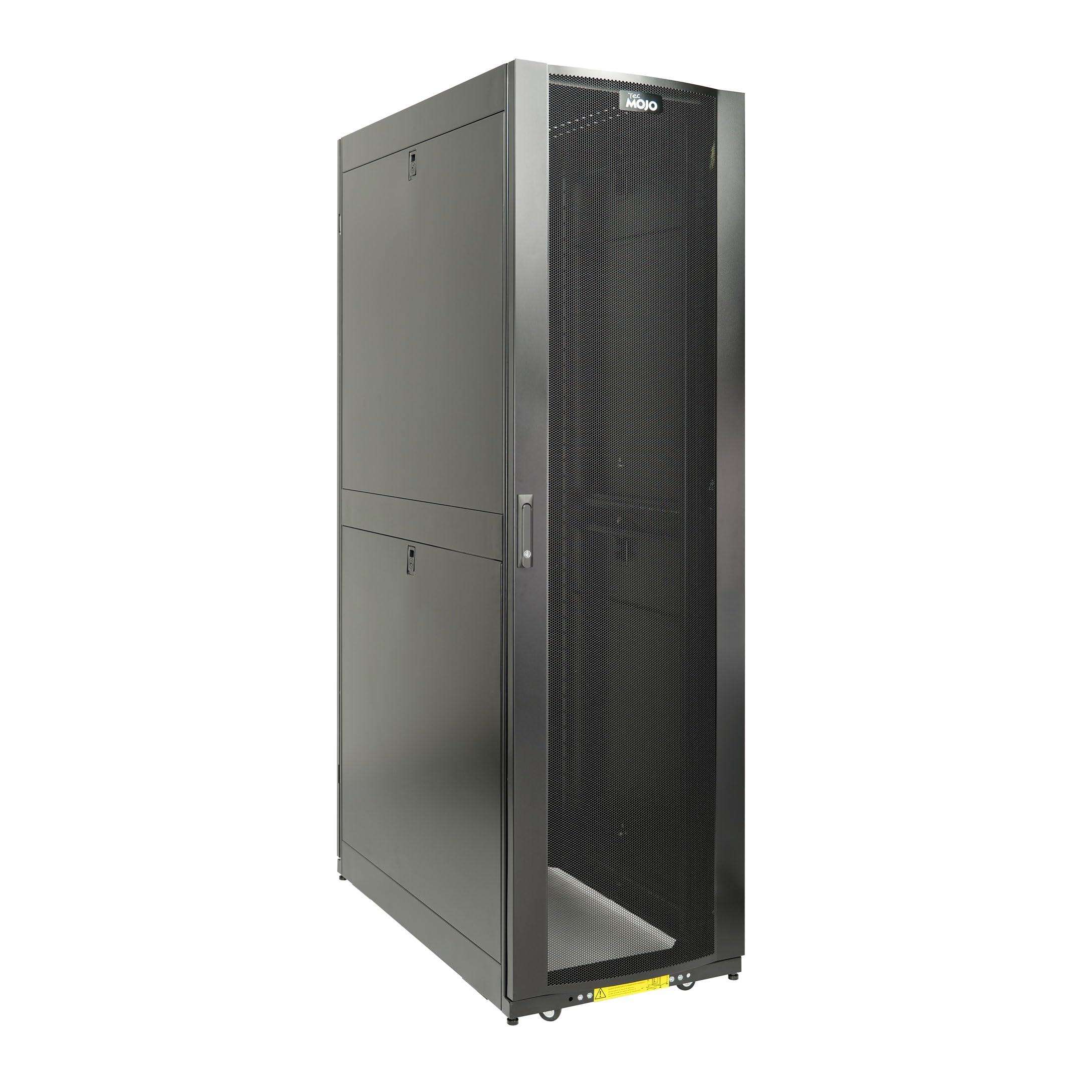 Tecmojo 45U Server Rack Cabinet - PRE-Assembled 24inch Width 43inch Depth IT Network Equipment Cabinet Rack Enclosure with Casters - 3000lbs Weight Capacity(06Black)
